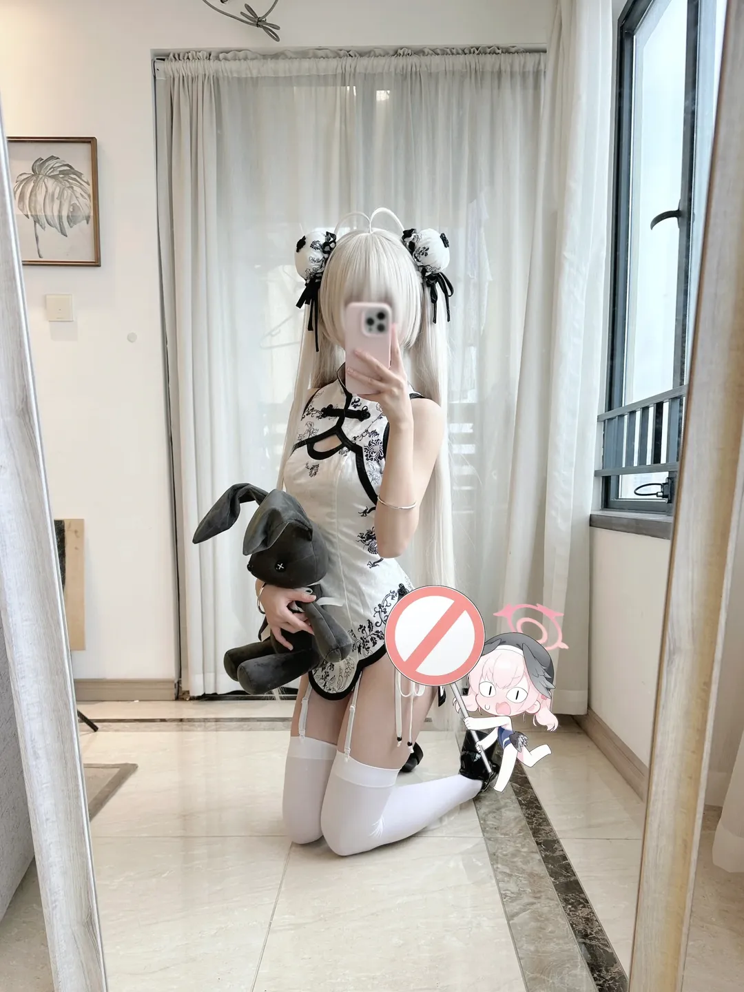 cosplay, 旗袍, 穹妹cos, 春日野穹, 白丝 - 第1张