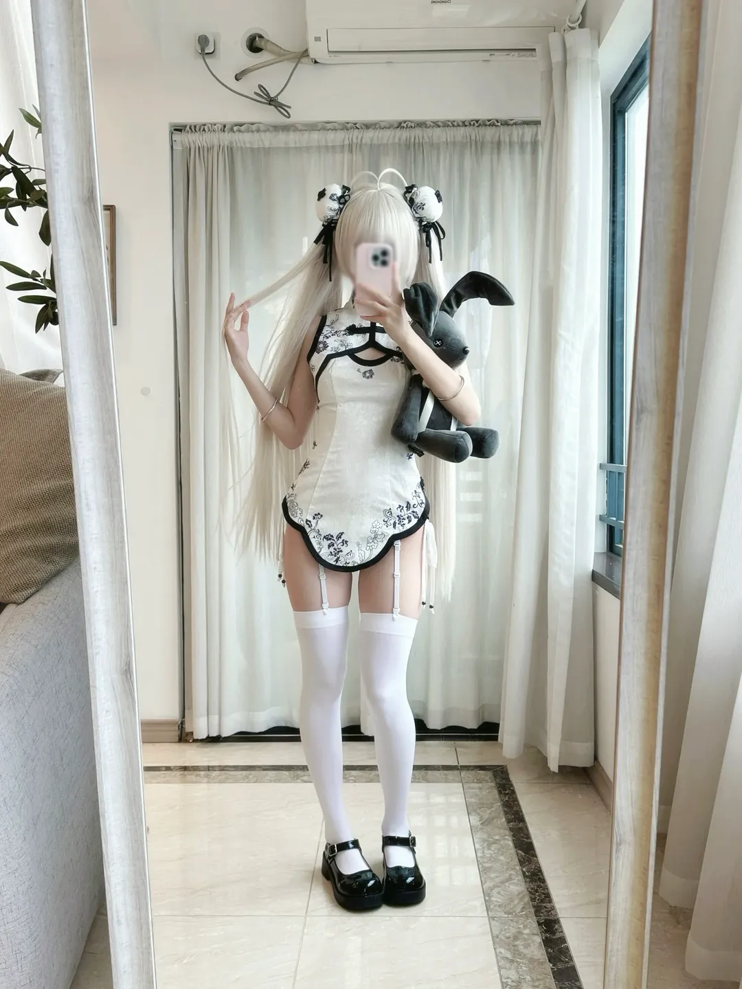 cosplay, 旗袍, 穹妹cos, 春日野穹, 白丝
