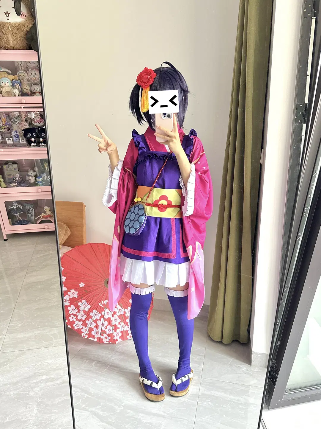 二次元, 和风, 和服, 小鸟游六花cos, 丝袜