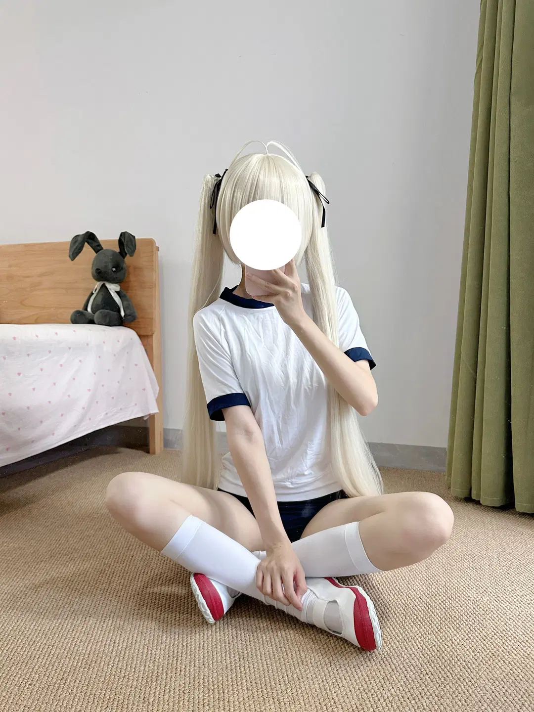 【春日野穹 コスプレ】『ヨスガノソラ』体操服の試着、鏡越し記録 - 了了ovo - 3枚目