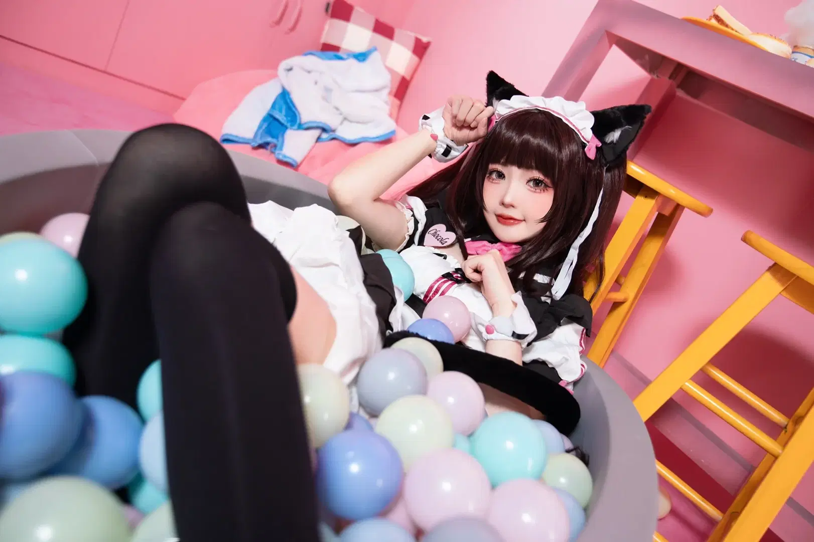 【Chocola cosplay】NEKOPARA Ball Pit: Having So Much Fun Playing Ball with Kitty by 丝言不吃包子 - Image 4