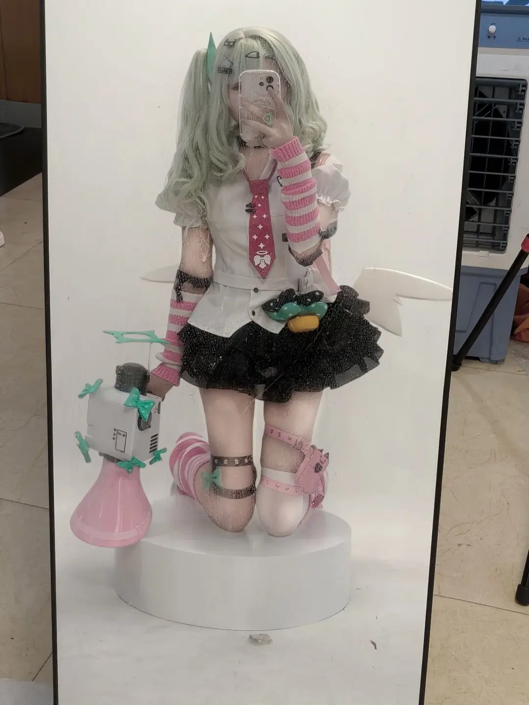 【千夏cos】絕區零的薄荷綠雙馬尾與粉色腿套造型 - 夏兔 - 第4張