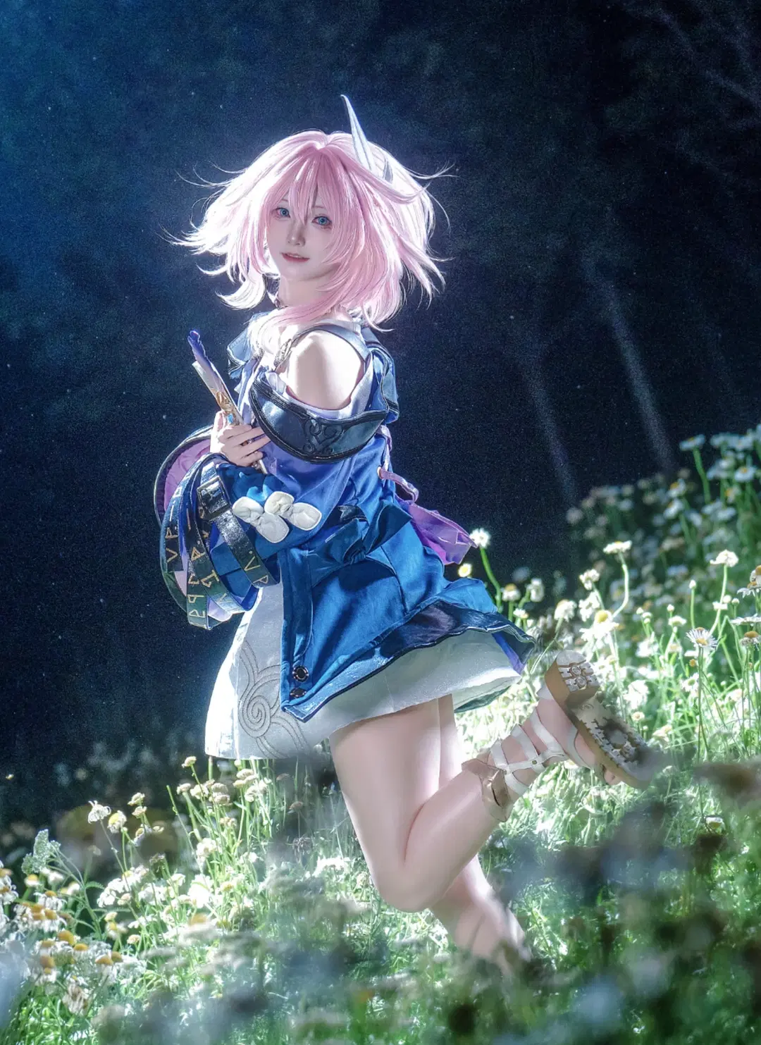 崩坏星穹铁道, 二次元cos, cosplay摄影, 小昔涟cos, 花田夜景