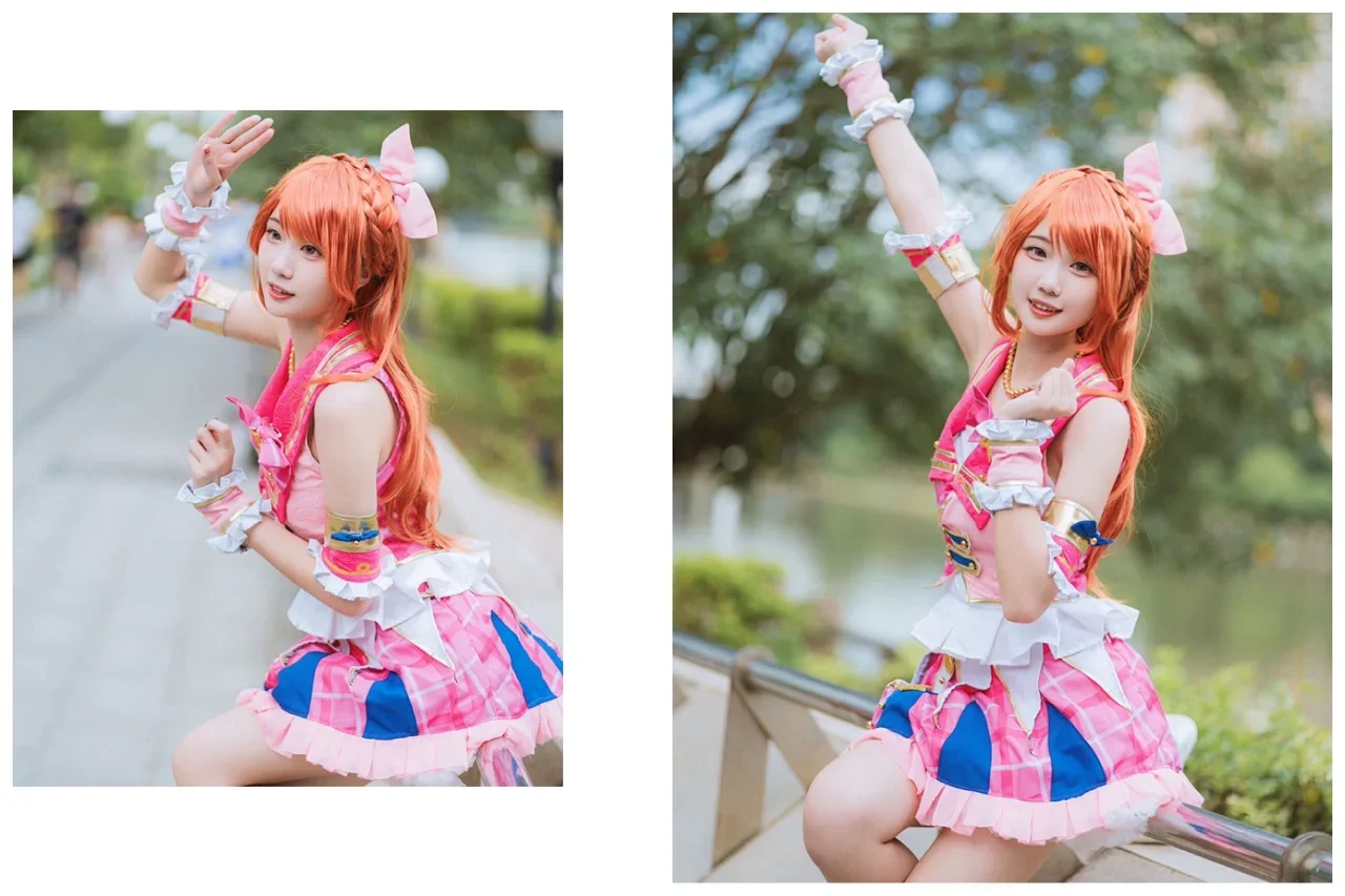【大空あかり コスプレ】アイカツ！初物語アニメイベントのイベント写真、元元気なオレンジ髪で活力いっぱい - 橘子皮 - 3枚目