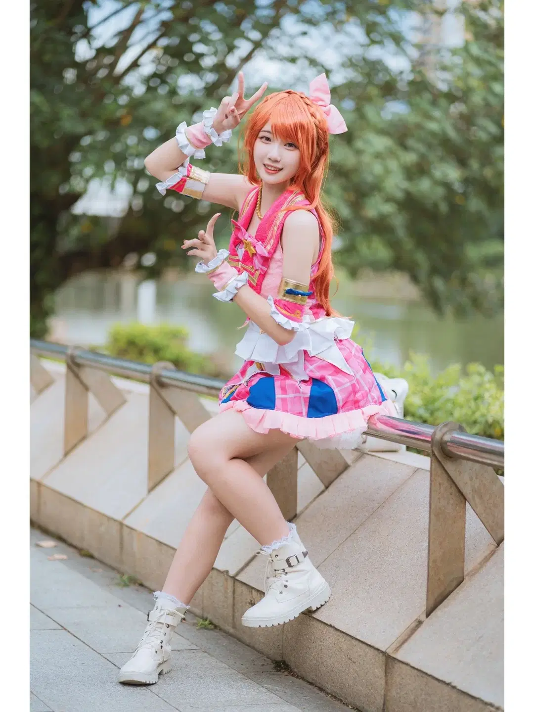 【大空あかり コスプレ】アイカツ！初物語アニメイベントのイベント写真、元元気なオレンジ髪で活力いっぱい - 橘子皮 - 5枚目