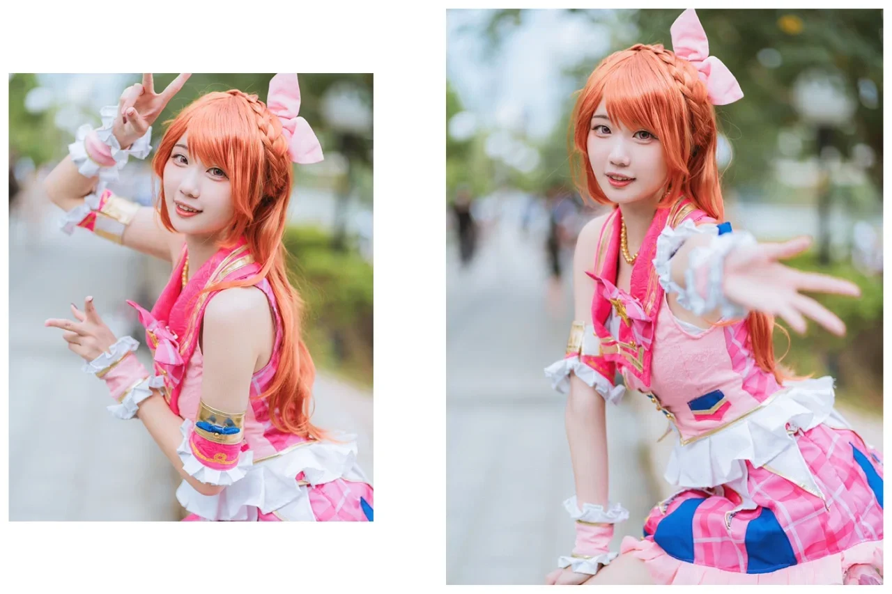 【大空あかり コスプレ】アイカツ！初物語アニメイベントのイベント写真、元元気なオレンジ髪で活力いっぱい - 橘子皮 - 6枚目