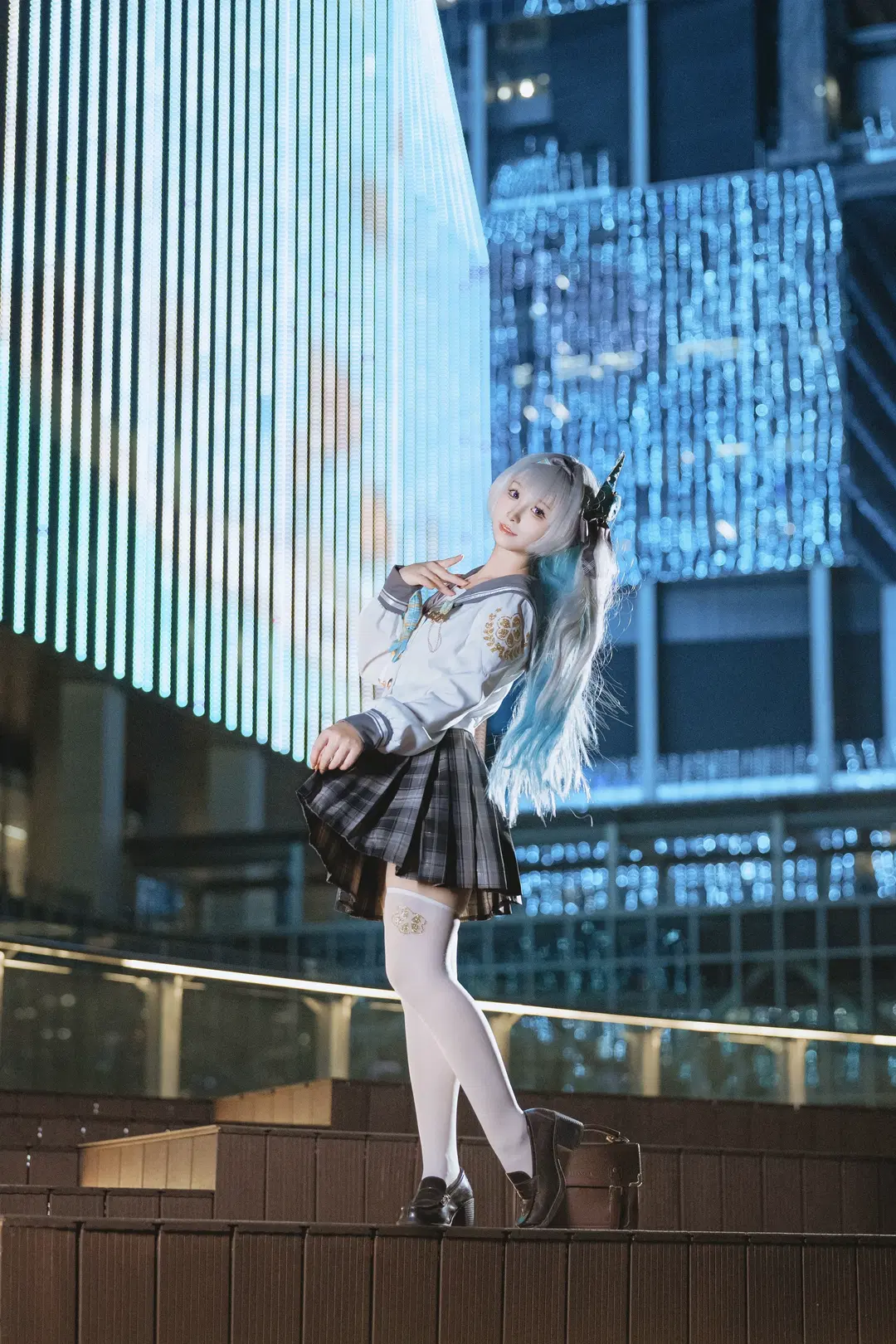 【ホタル コスプレ】『崩壊：スターレイル』ホタルの春の贈り物 JK夜景シネマティック撮影 - 橘子皮 - 4枚目