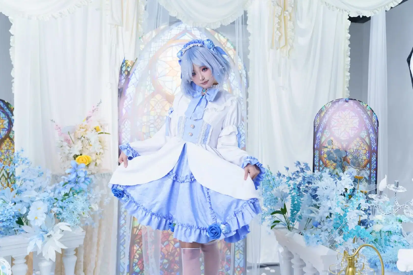 【蕾姆cos】從零開始的異世界生活 藍白交織的夢幻茶會 - 尤加-Yuga - 第2張