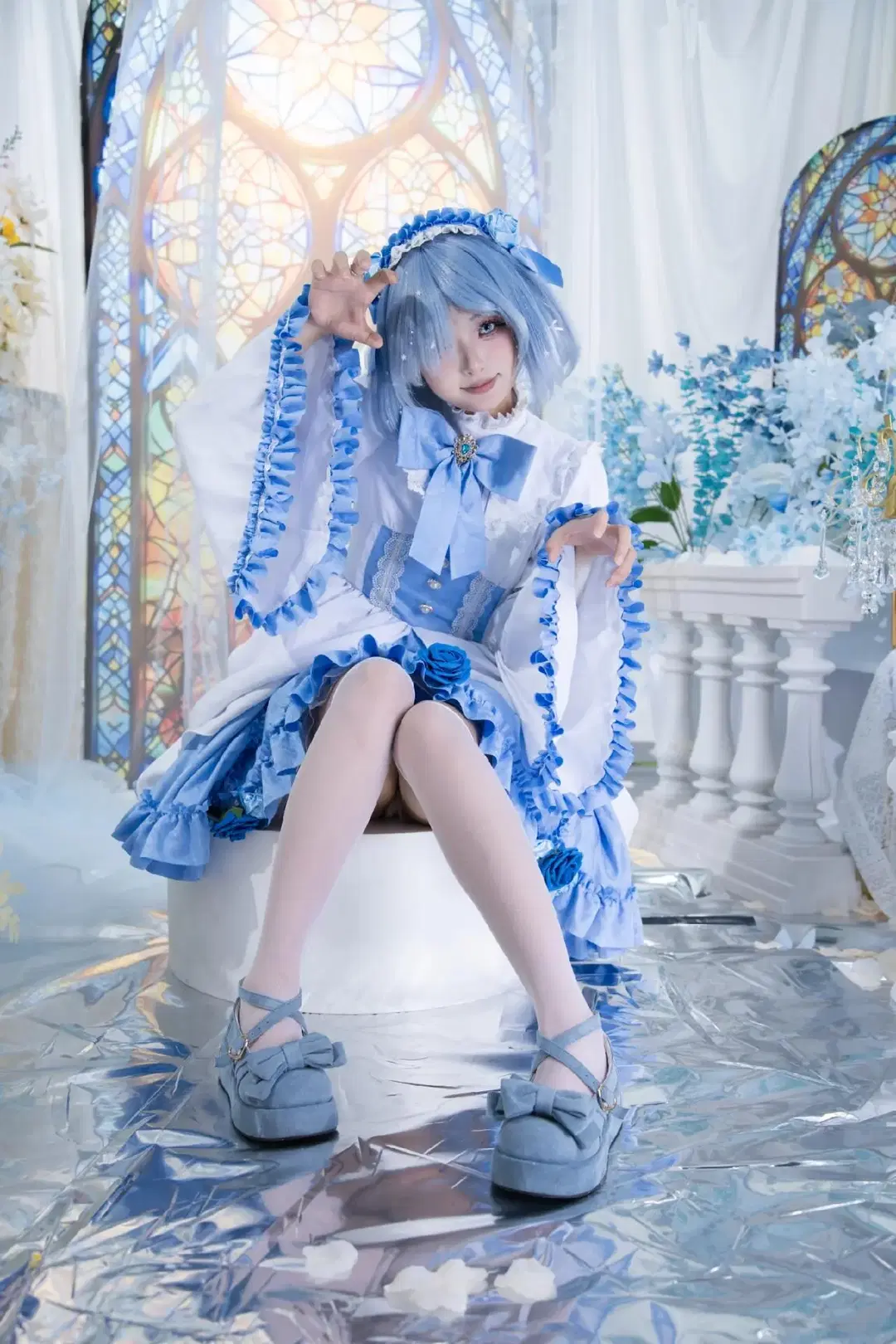【蕾姆cos】從零開始的異世界生活 藍白交織的夢幻茶會 - 尤加-Yuga - 第3張