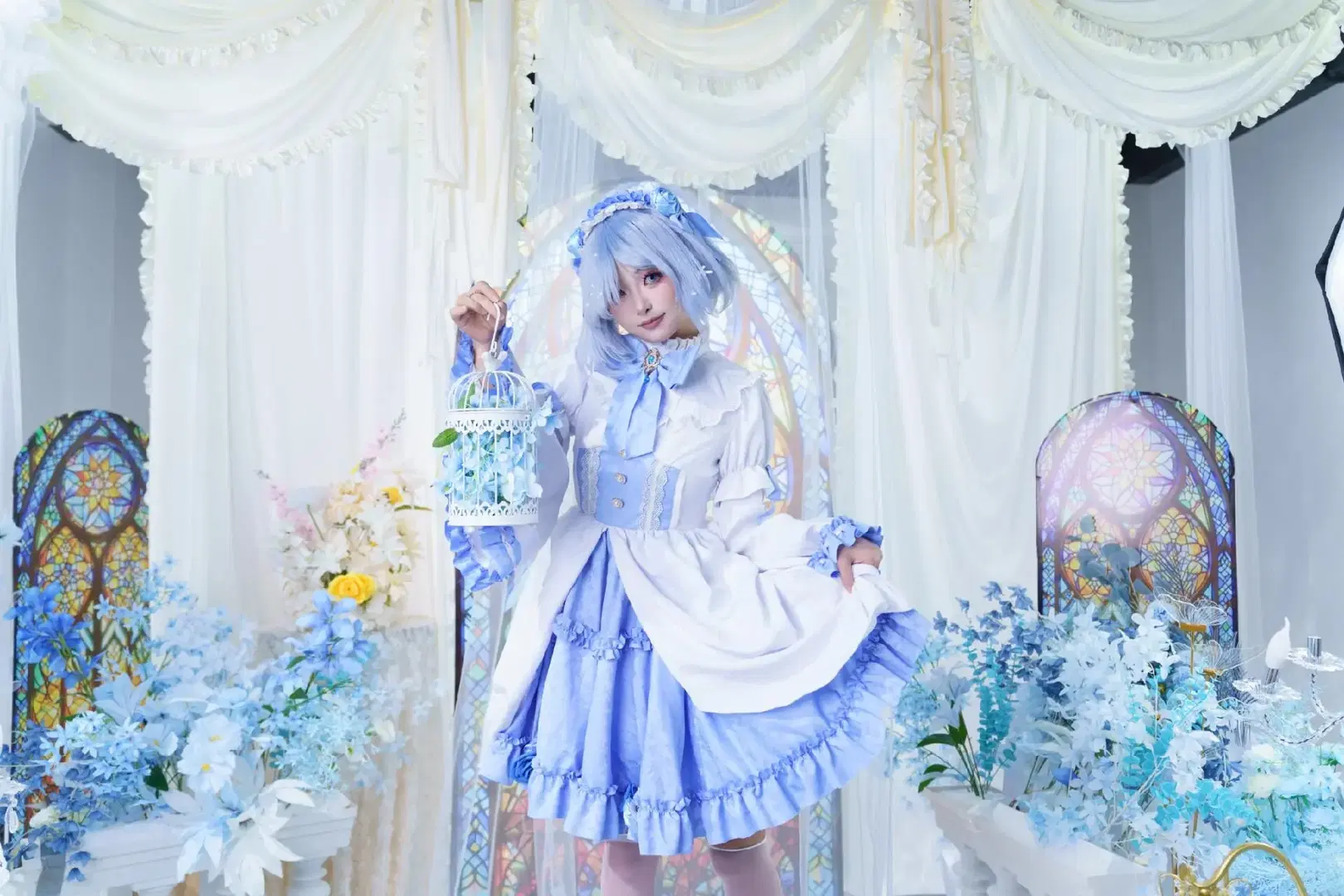 【蕾姆cos】從零開始的異世界生活 藍白交織的夢幻茶會 - 尤加-Yuga - 第4張