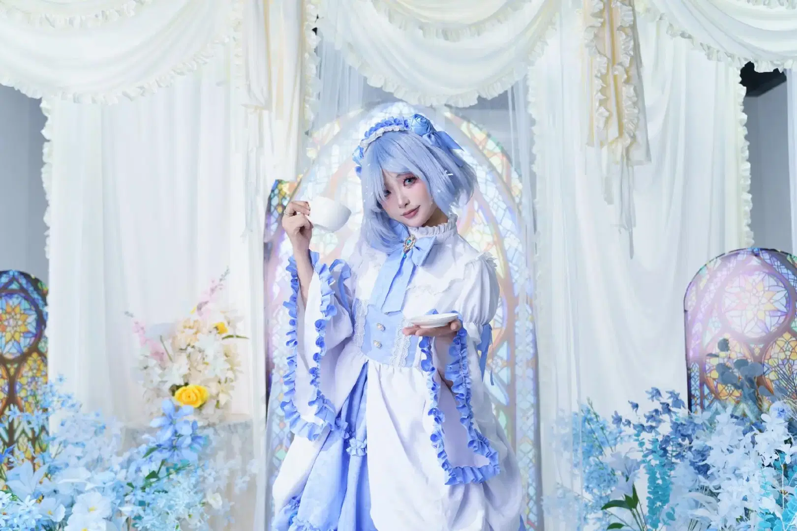 【蕾姆cos】從零開始的異世界生活 藍白交織的夢幻茶會 - 尤加-Yuga - 第6張