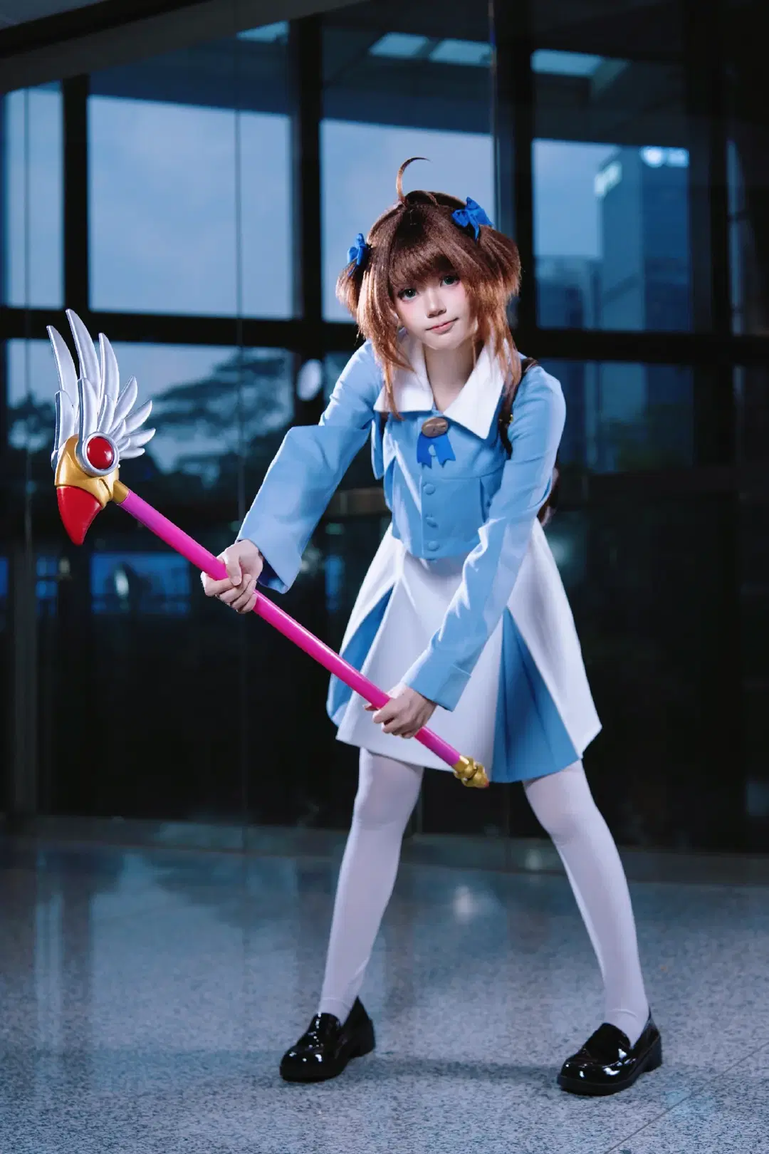 【木之本櫻cos】魔卡少女櫻夜晚玻璃幕牆的外拍心得 - 尤加-Yuga - 第13張