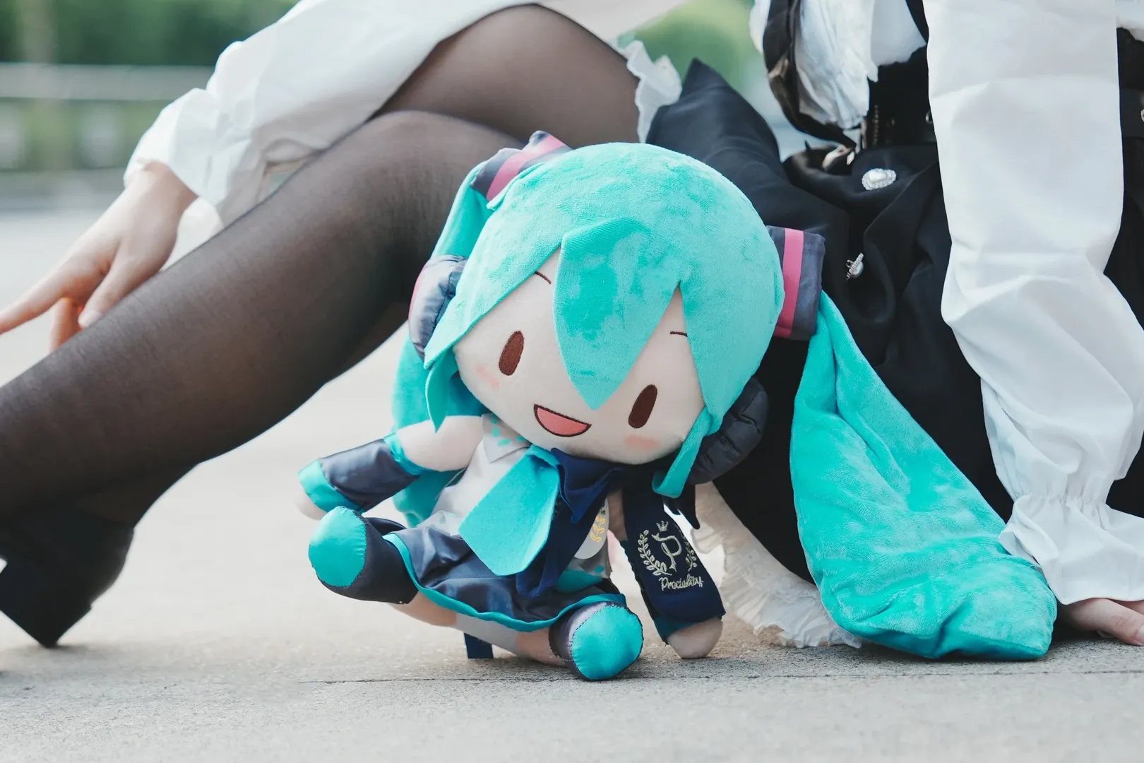 初音未来, 初音未来cos, CICF漫展, 地雷系穿搭, 黑色丝袜 - 第7张