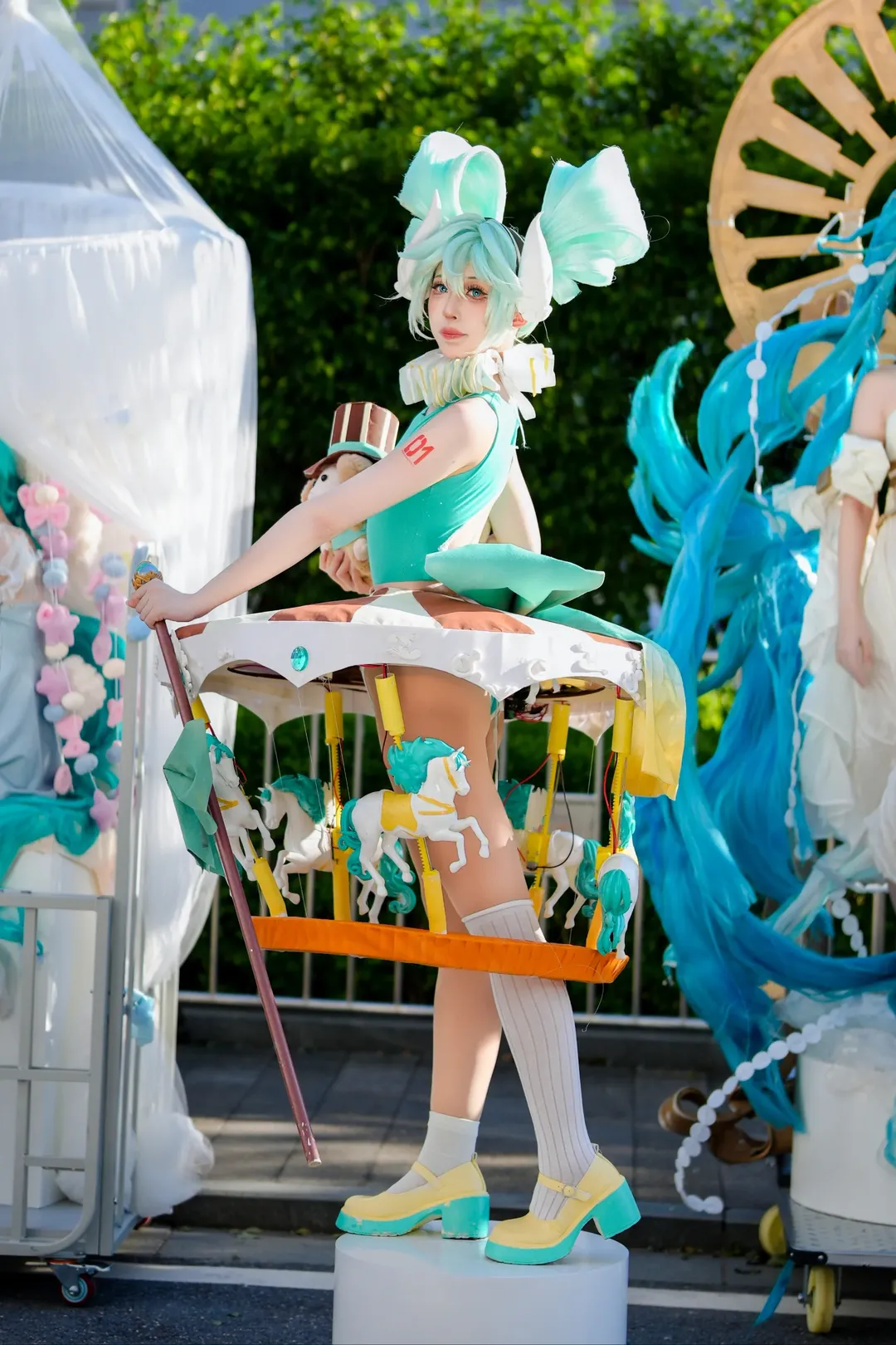 二次元, 漫展, 初音未来cos, 白丝, CICF - 第2张