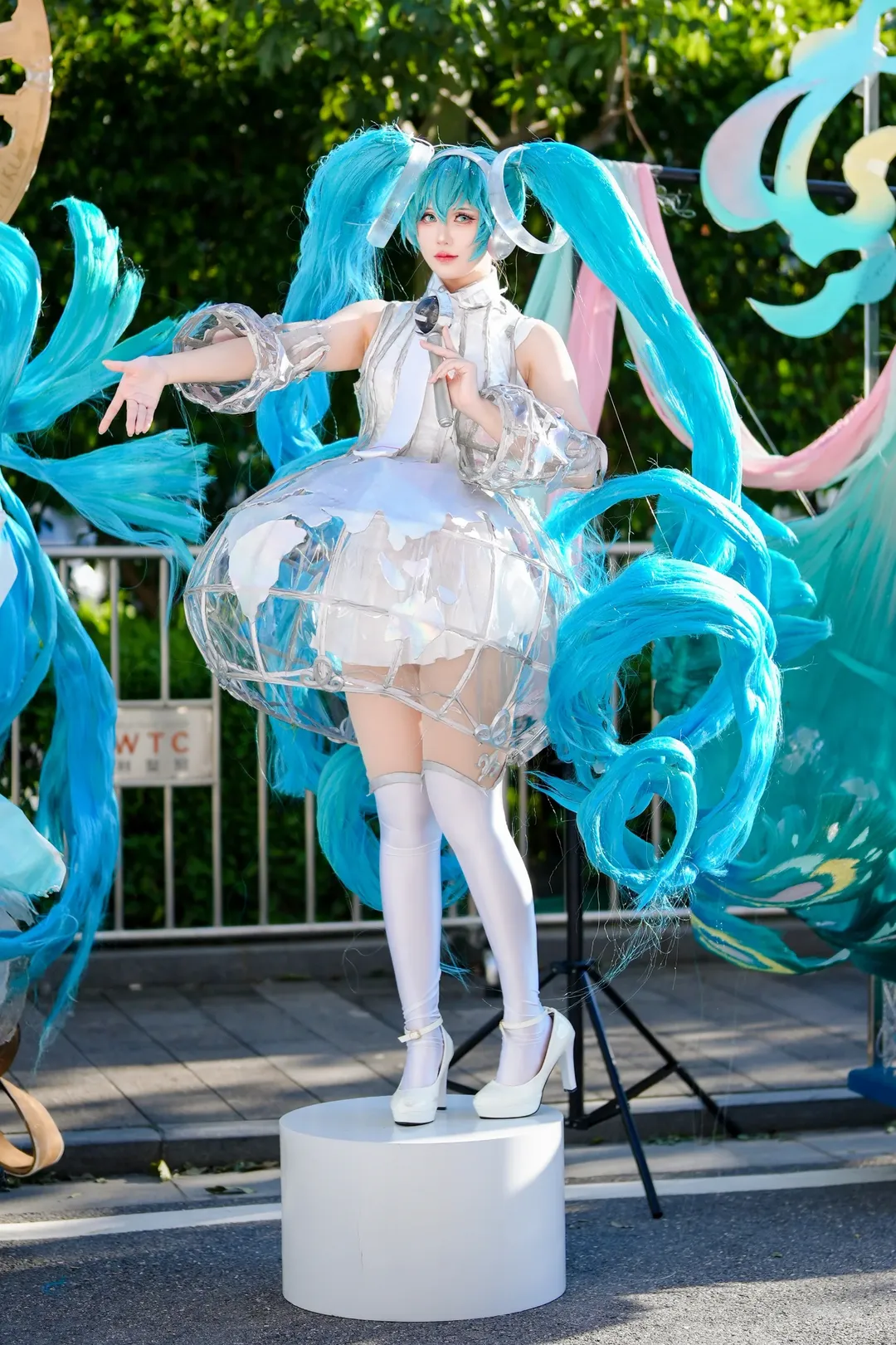 二次元, 漫展, 初音未来cos, 白丝, CICF - 第3张
