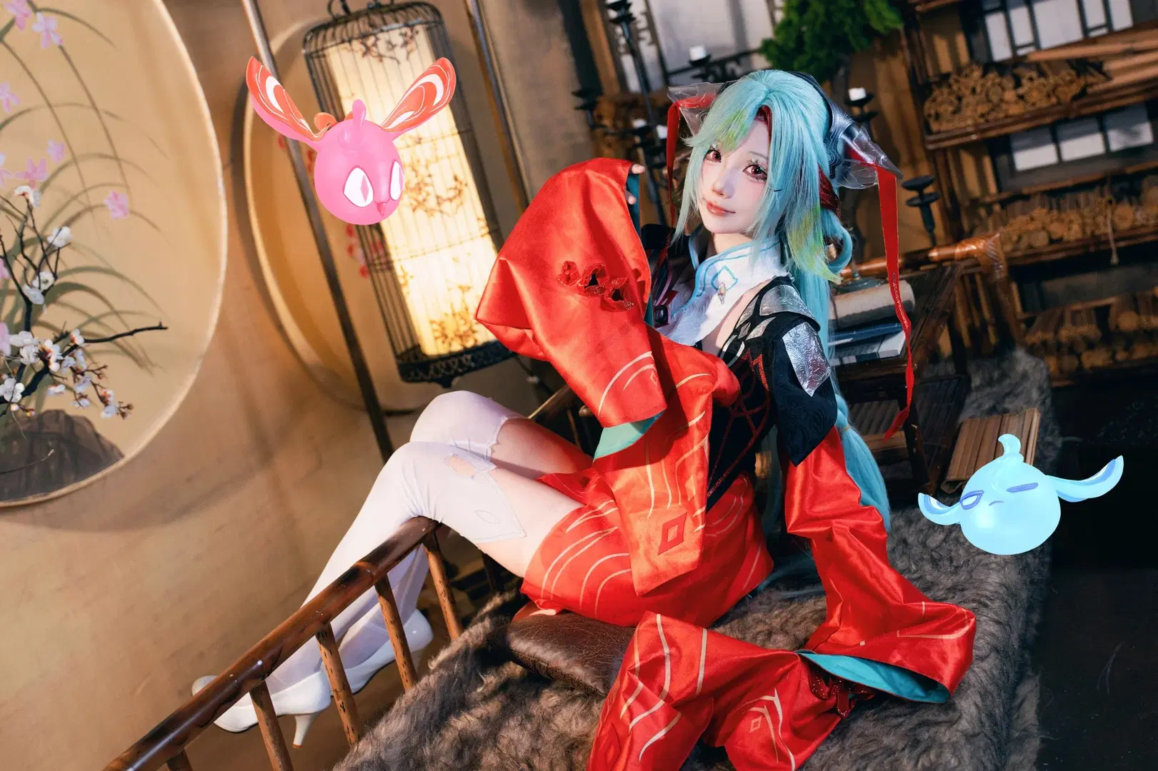 王者荣耀, 古风cosplay, 少司缘cos, 白丝, 斯丹德灯光
