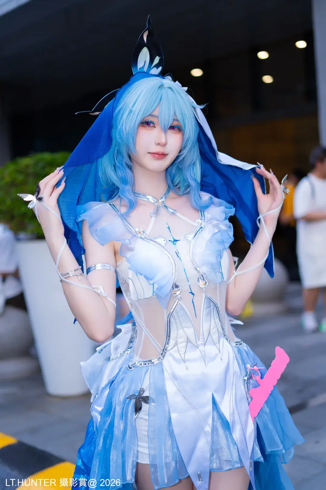 【鸣潮cos】萤火虫漫展的蓝白精灵风造型 - 聆聽獵人 - 第2张