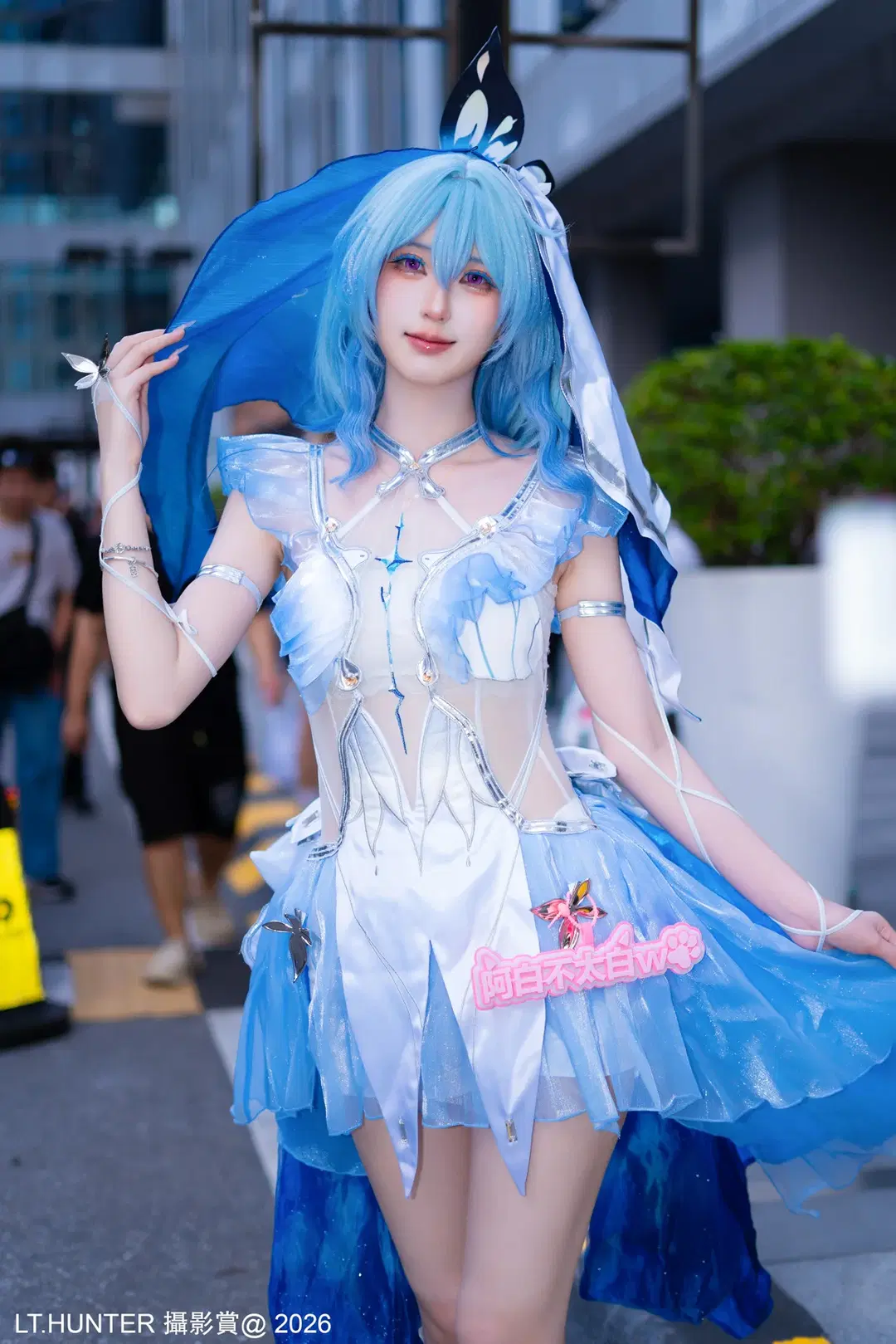 【鸣潮cos】萤火虫漫展的蓝白精灵风造型 - 聆聽獵人 - 第4张