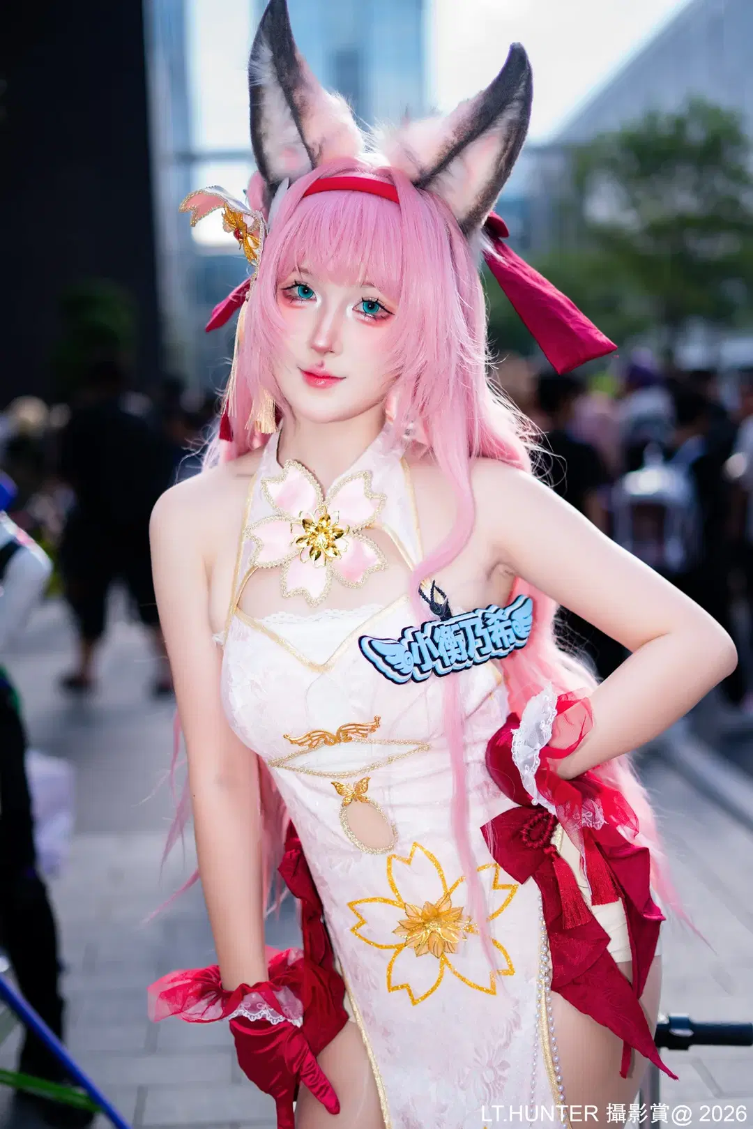 イベント写真, ホタルACGエキスポ, 二次元コスプレ, 中華風チャイナドレス, ピンクの獣耳