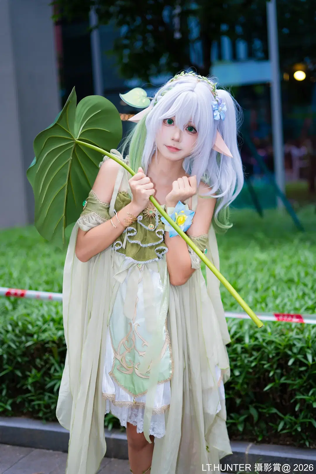 原神, 萤火虫漫展, cosplay摄影, 精灵耳造型, 小草神cos