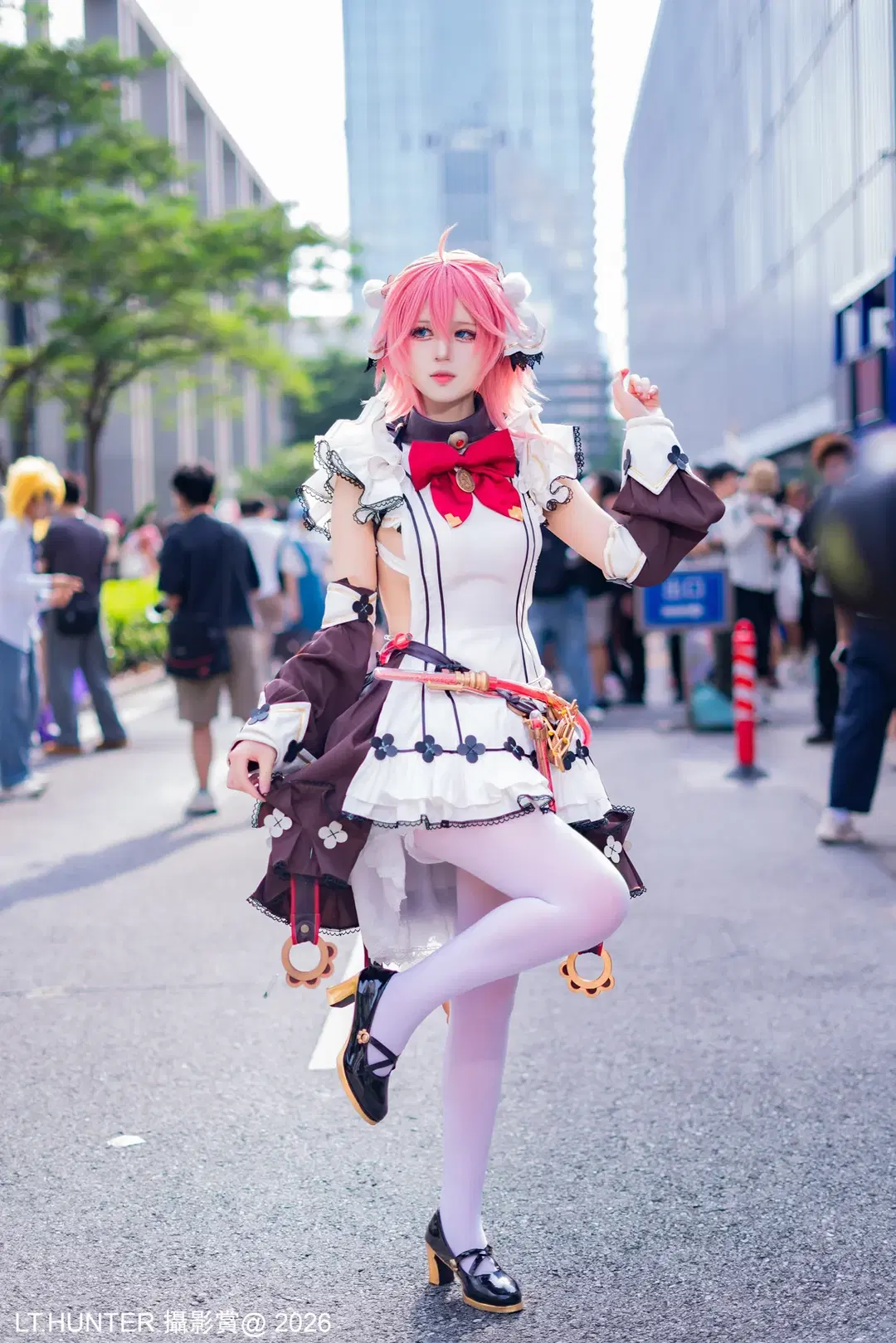 cosplay, 漫展, 萤火虫漫展, 白丝, 粉色系洋装