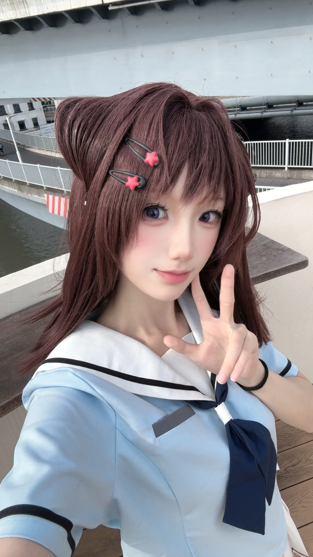 户山香澄cos, BanG Dream!, 水手服cos, PoppinParty, 星星发夹