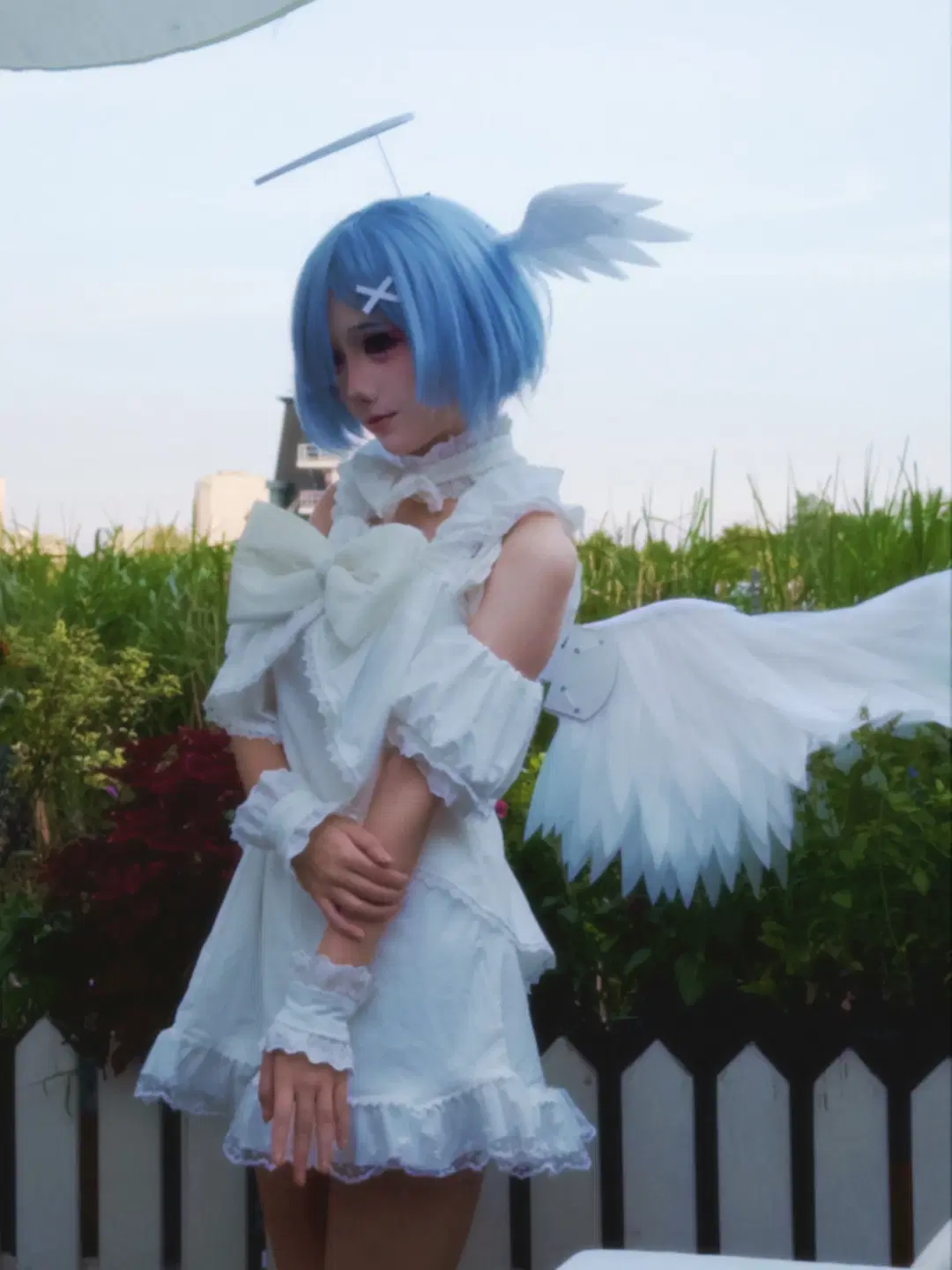 [Rem cosplay] Re:ZERO -Starting Life in Another World-: Photoshoot Record of Transforming into a Pure White Angel by 楷逸 - Image 3