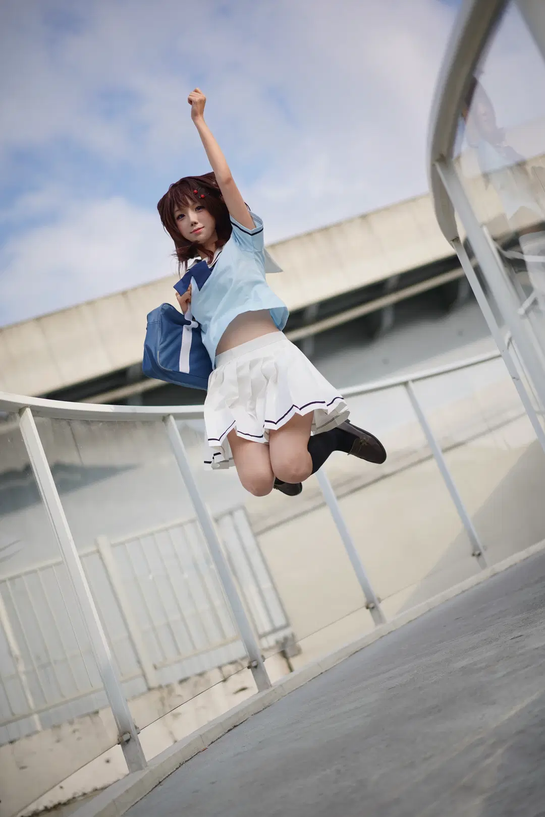 cosplay, 户山香澄cos, 元气少女, BanG Dream!, 跳跃抓拍