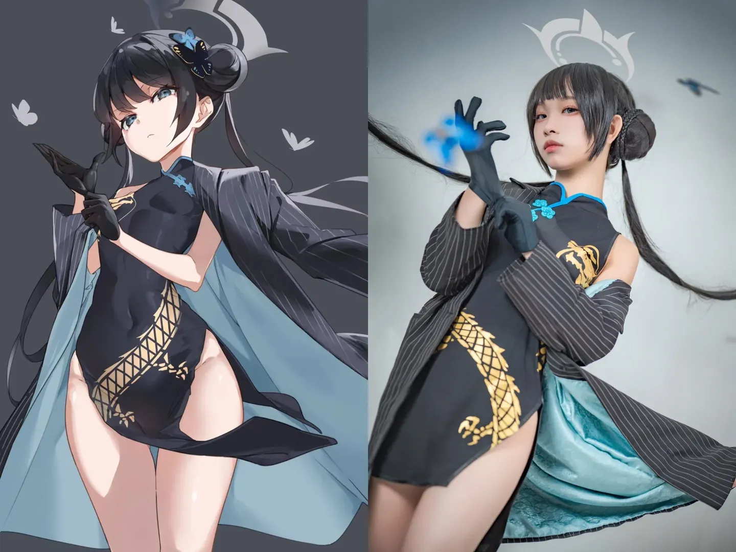妃咲cos, 碧蓝档案, 二次元cosplay, 旗袍穿搭, 拍摄教程 - 第1张
