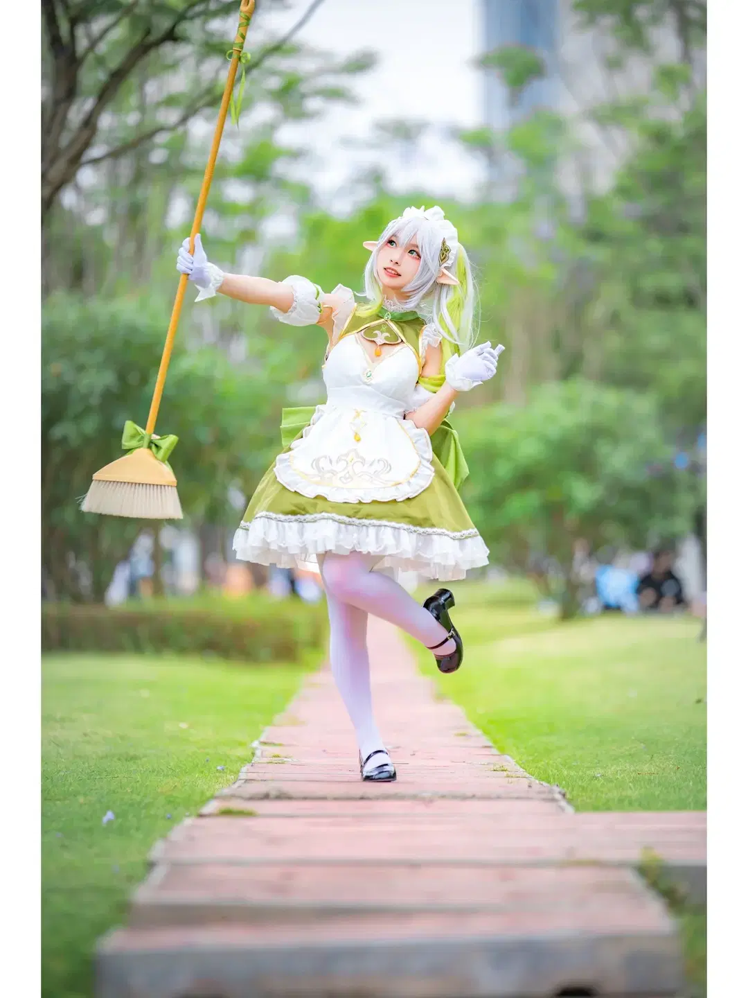 原神, ナヒーダ コスプレ, 白ストッキング, 広州ホタルアニメゲーム博覧会, 草神 メイド