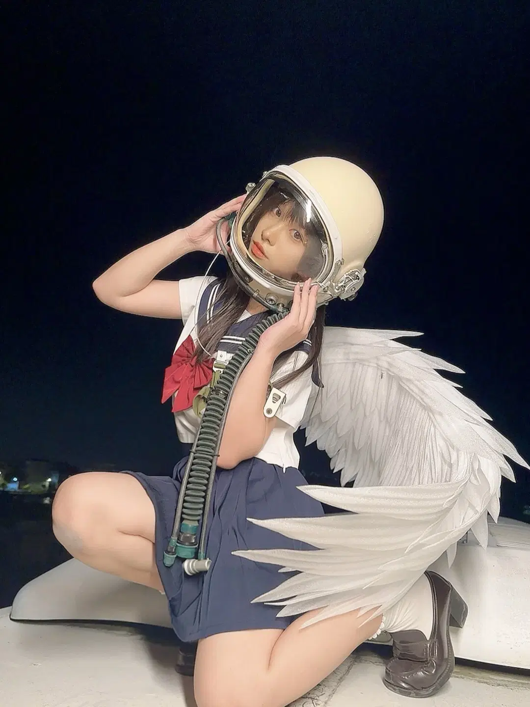 JK制服, クリエイティブ写真, 宇宙飛行士, 廃バス, 地球オンライン