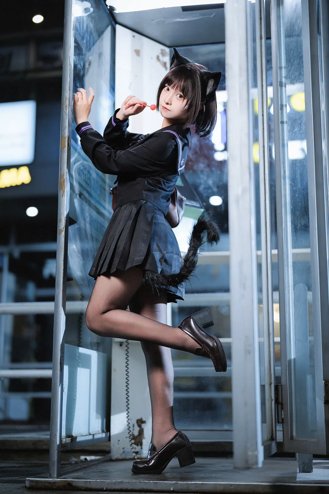 黑絲, jk制服, 貓娘cos, 一番街夜景, 二次元特工