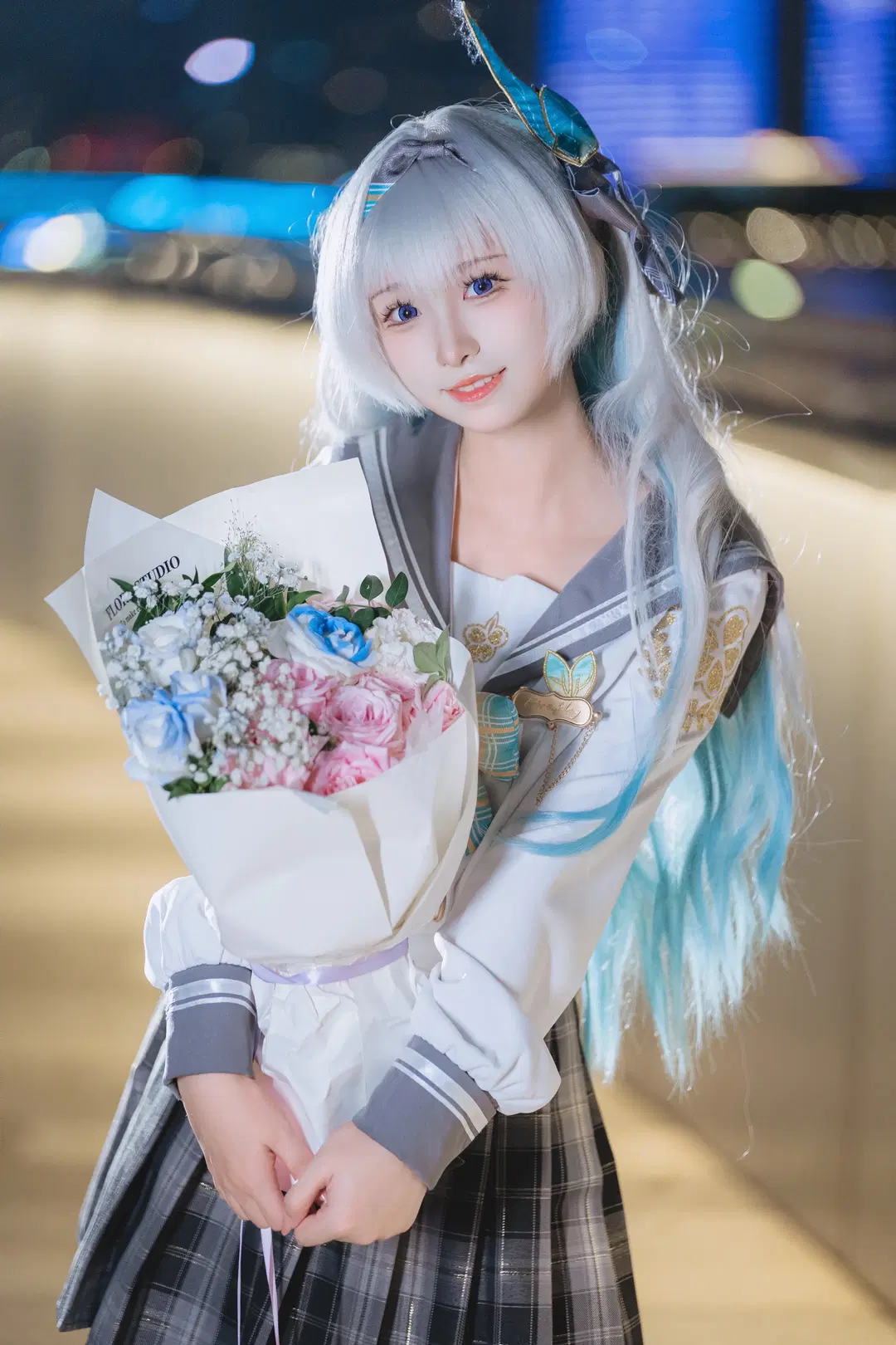 【ホタル コスプレ】『崩壊：スターレイル』春の夜の夜景JKホタル - 茄子酱i - 2枚目