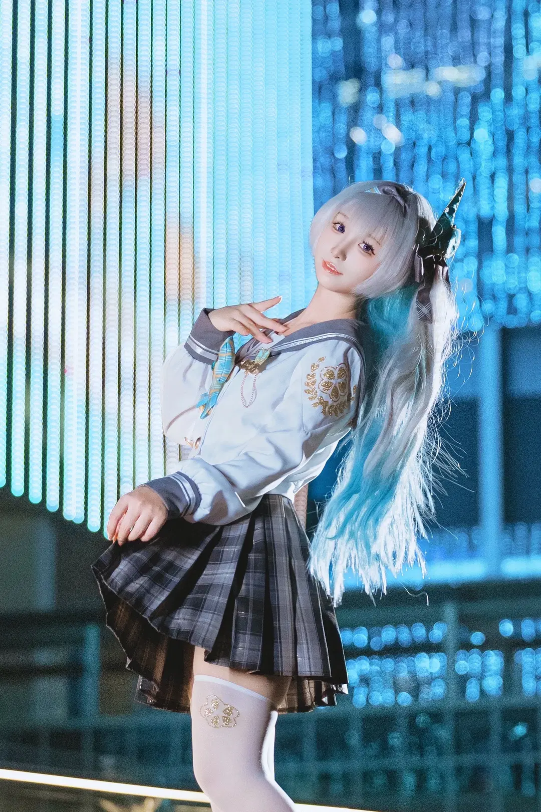 [Firefly cosplay] Honkai: Star Rail Firefly's spring JK Night view cosplay record by 茄子酱i - Image 2