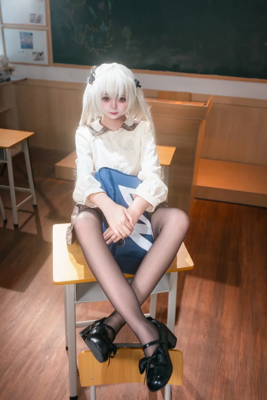 【春日野穹 コスプレ】ヨスガノソラ 静寂な教室で過ごす私の時間 - 淡墨（摄影版） - 8枚目