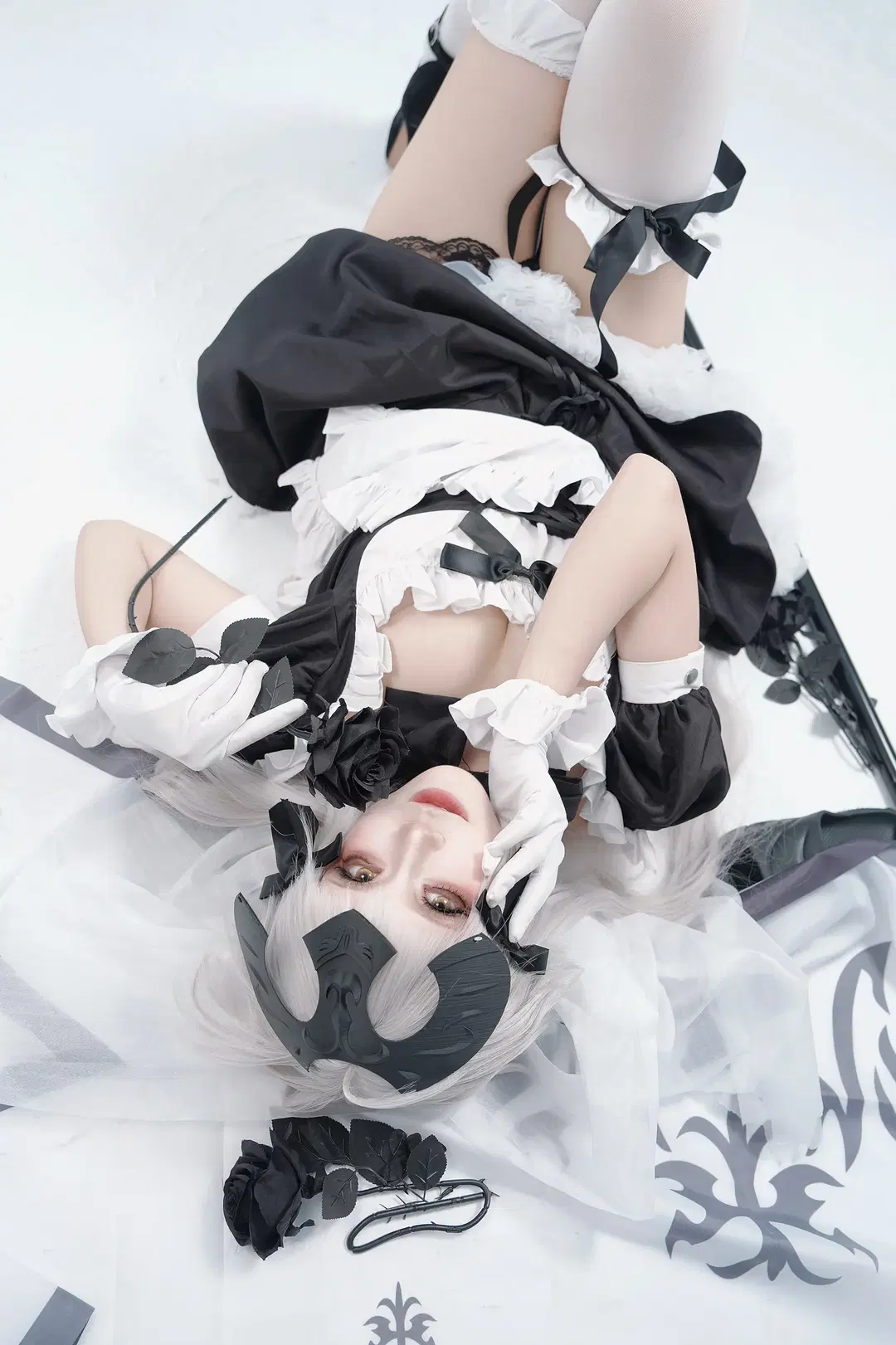 cosplay, 哥特風, 女僕裝, 白絲, 貞德altercos