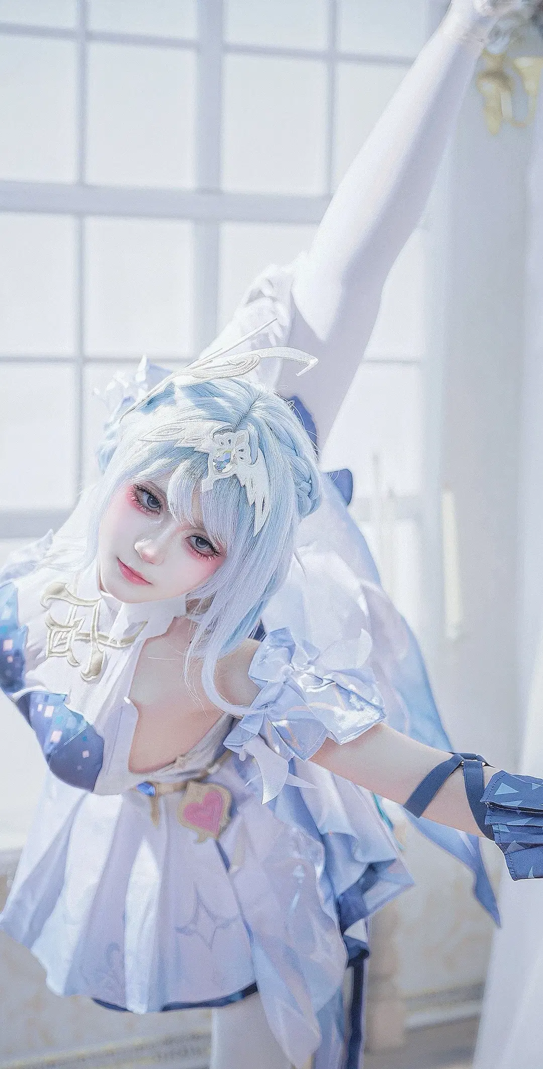 原神, 白ストッキング, 青と白の配色, バレエスタイル, オデット コスプレ