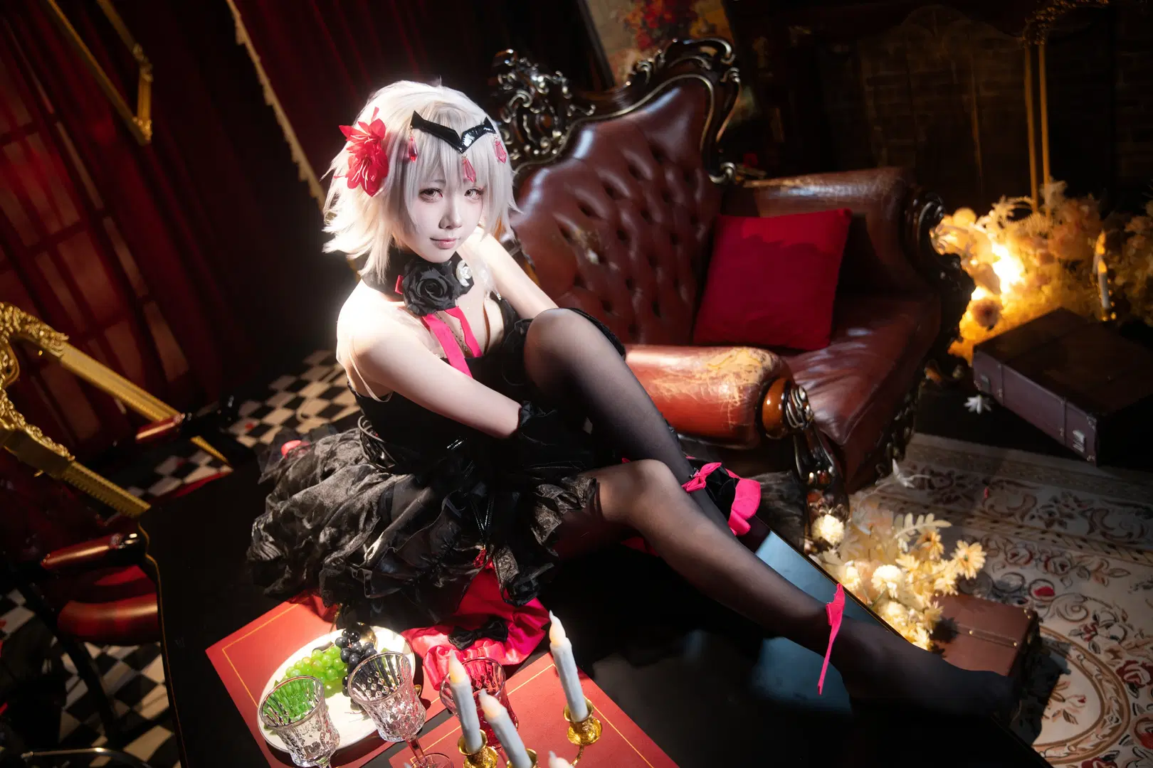 Fate/Grand Order, ダーク系コスプレ, 邪ンヌ, ジャンヌ・ダルク コスプレ, ストッキング コスプレ