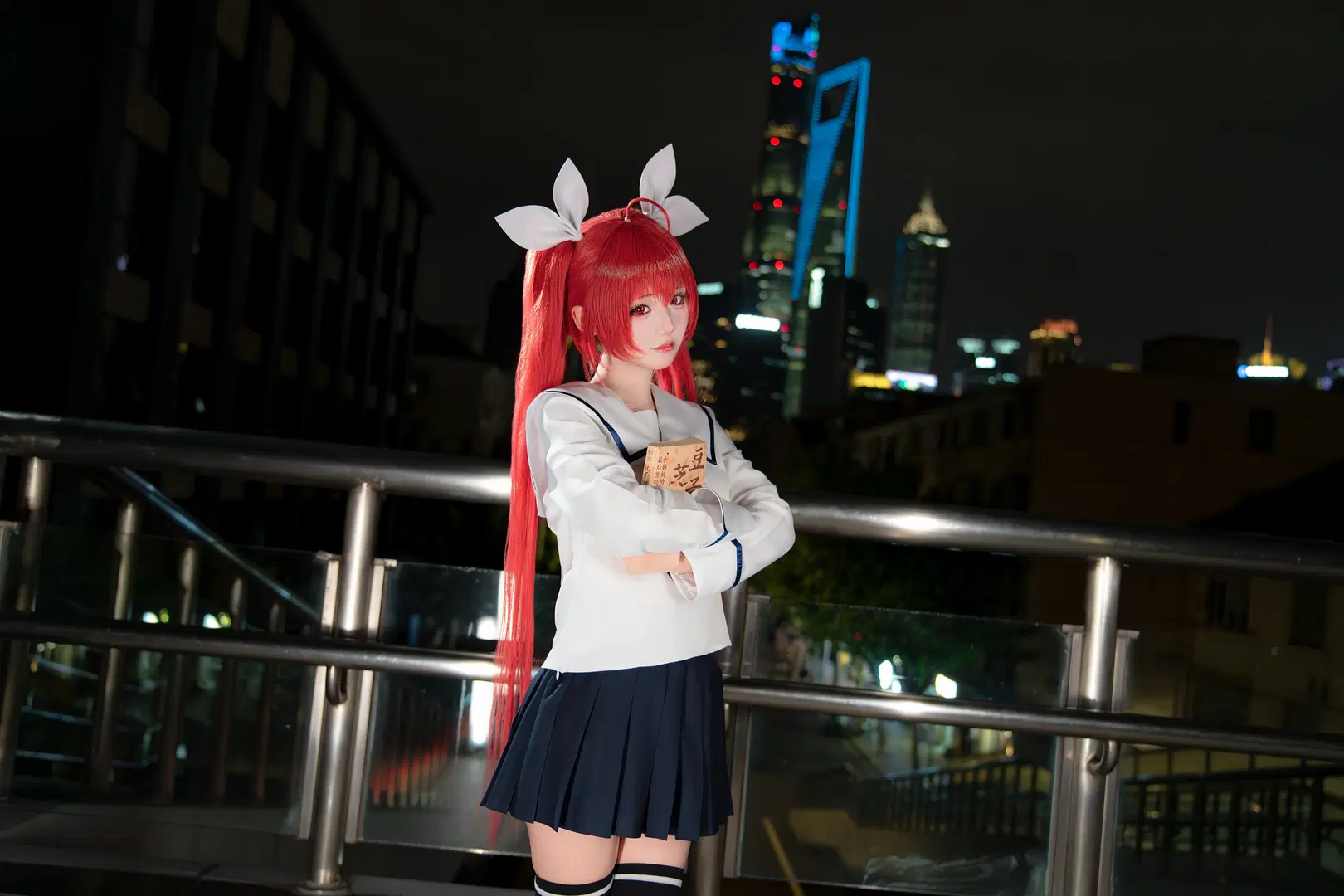 デート・ア・ライブ 五河琴里 コスプレ 陸家嘴の夜景に佇む司令官と妹 - Forever_Khalil_C - 3枚目