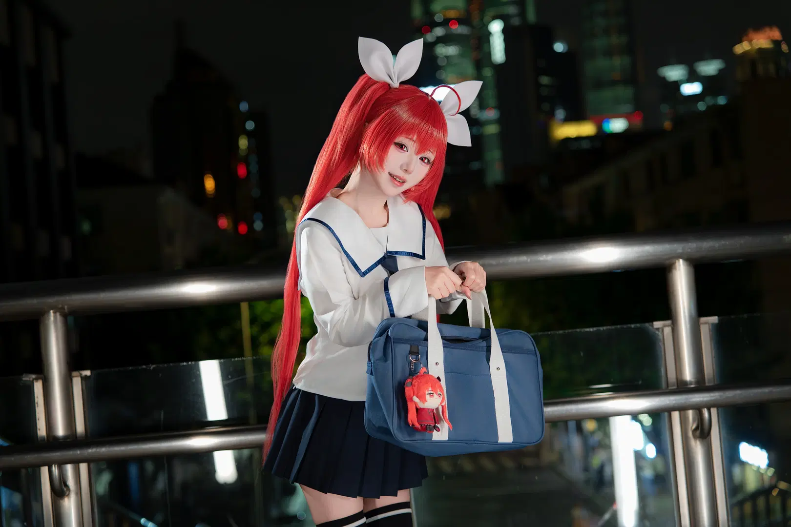 デート・ア・ライブ 五河琴里 コスプレ 陸家嘴の夜景に佇む司令官と妹 - Forever_Khalil_C - 5枚目