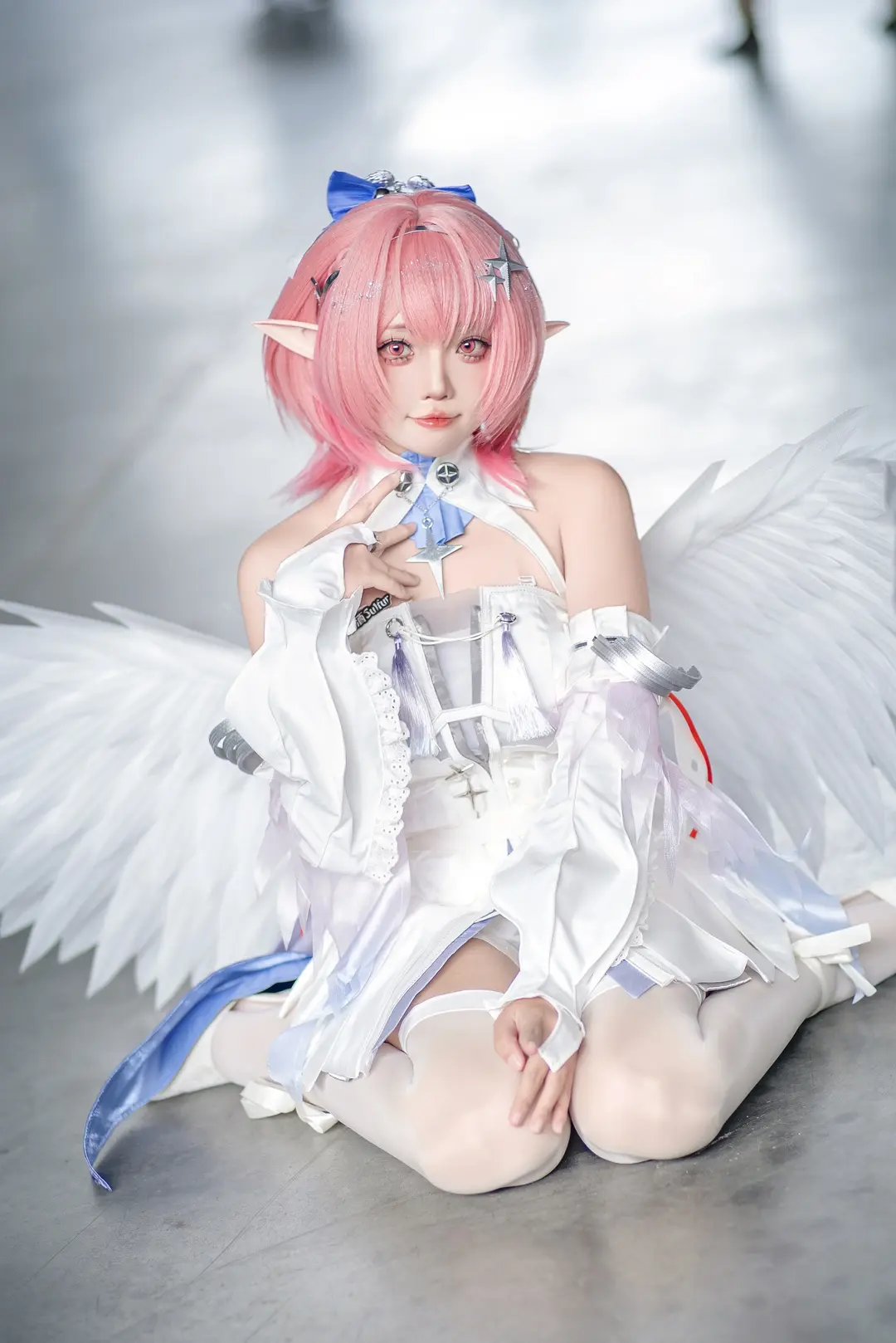 漫展場照, 二次元cos, cosplay返圖, 白絲cos, 廣州CICF漫展 - 第1張
