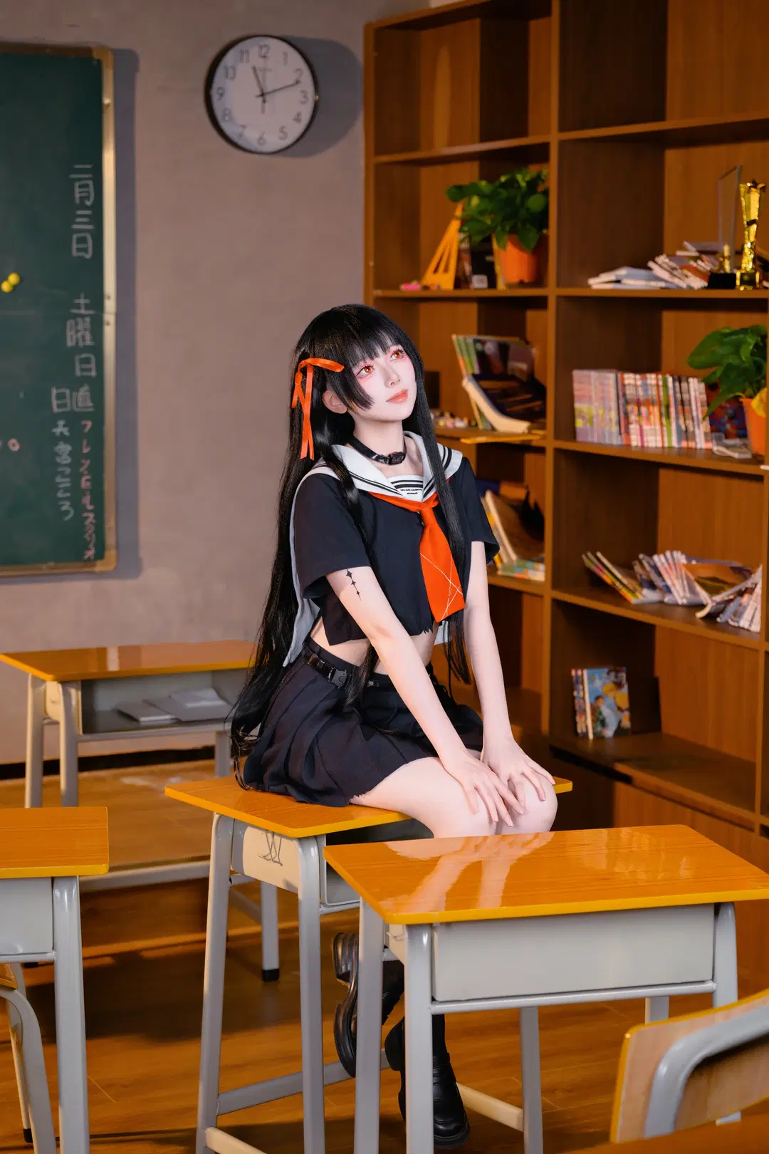 【千咲cos】鸣潮学院风，放学后的教室光影 - 小鱼干消灭侠 - 第10张