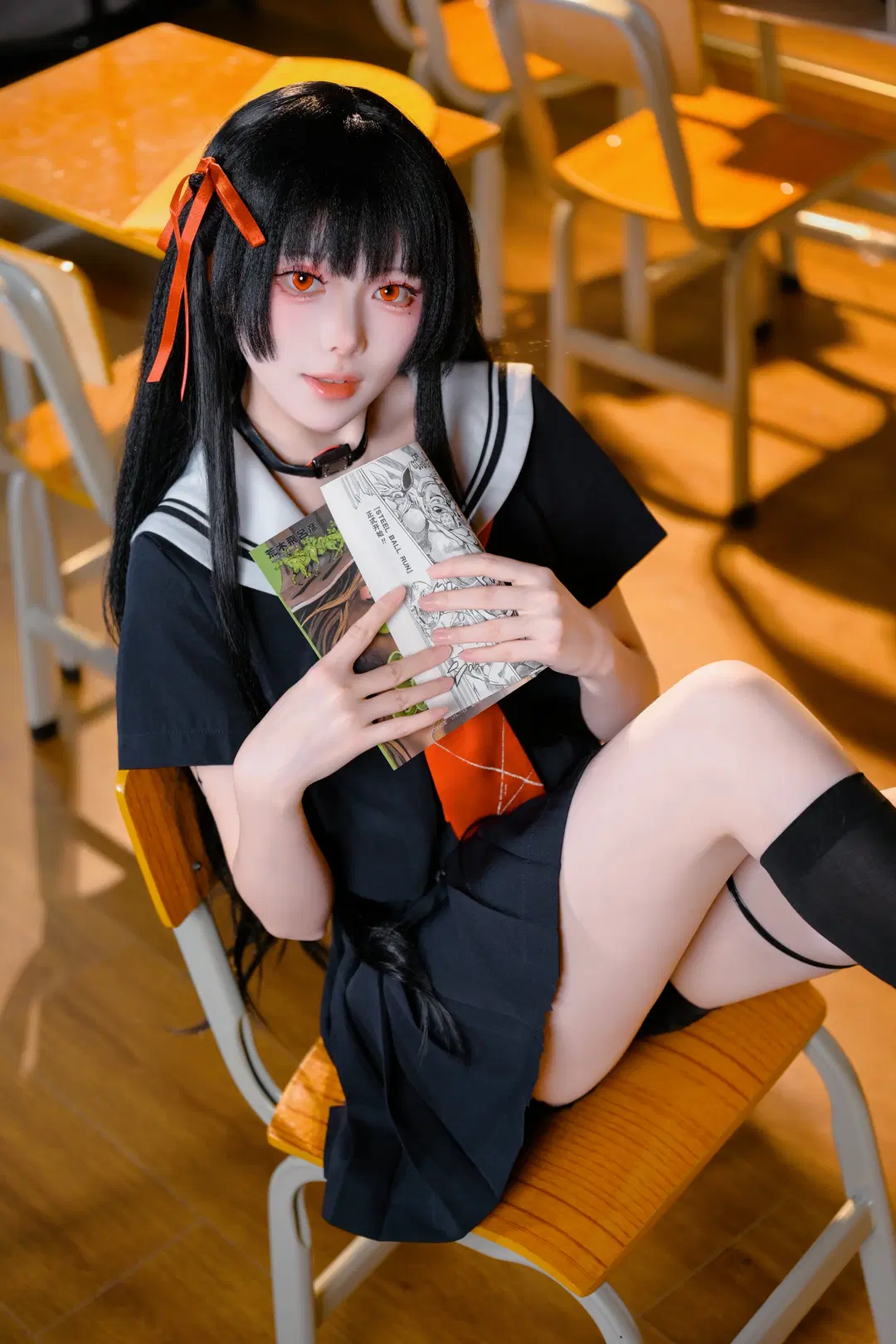 【千咲cos】鸣潮学院风，放学后的教室光影 - 小鱼干消灭侠 - 第7张