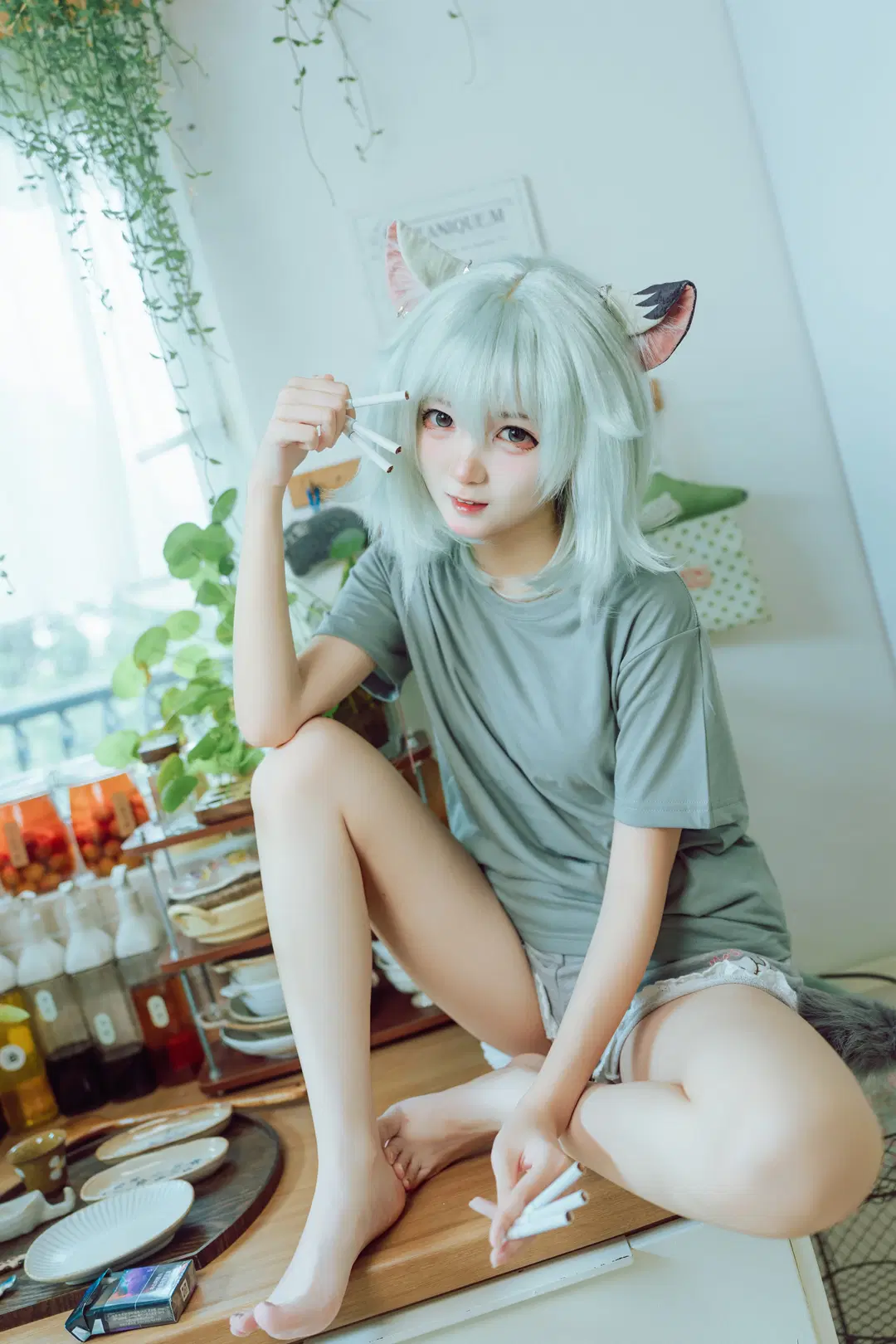 Cat Ear Cosplay at Home: A Relaxed-Style Anime Photoshoot with My Photographer by EddieZ - Image 3