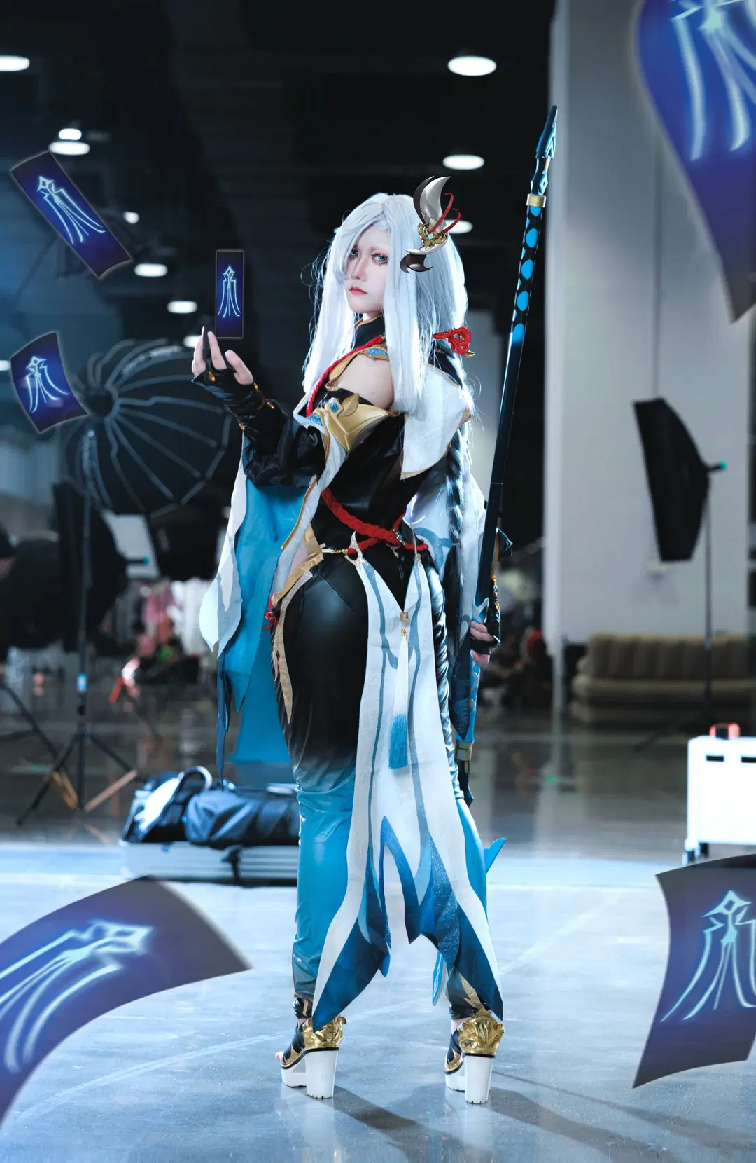 Genshin Impact, cosplay, Convention photos, Shenhe cosplay, Leggings