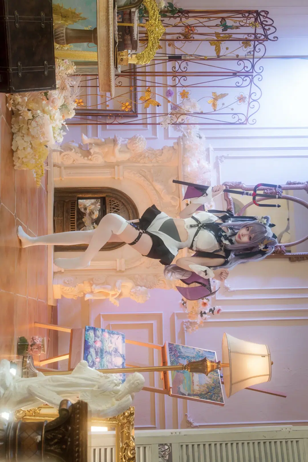 【Keqing cosplay】Genshin Impact Yuheng in Vintage Court Style: A Fantasy Combat Suit Exploration by 朝日六六花 - Image 3
