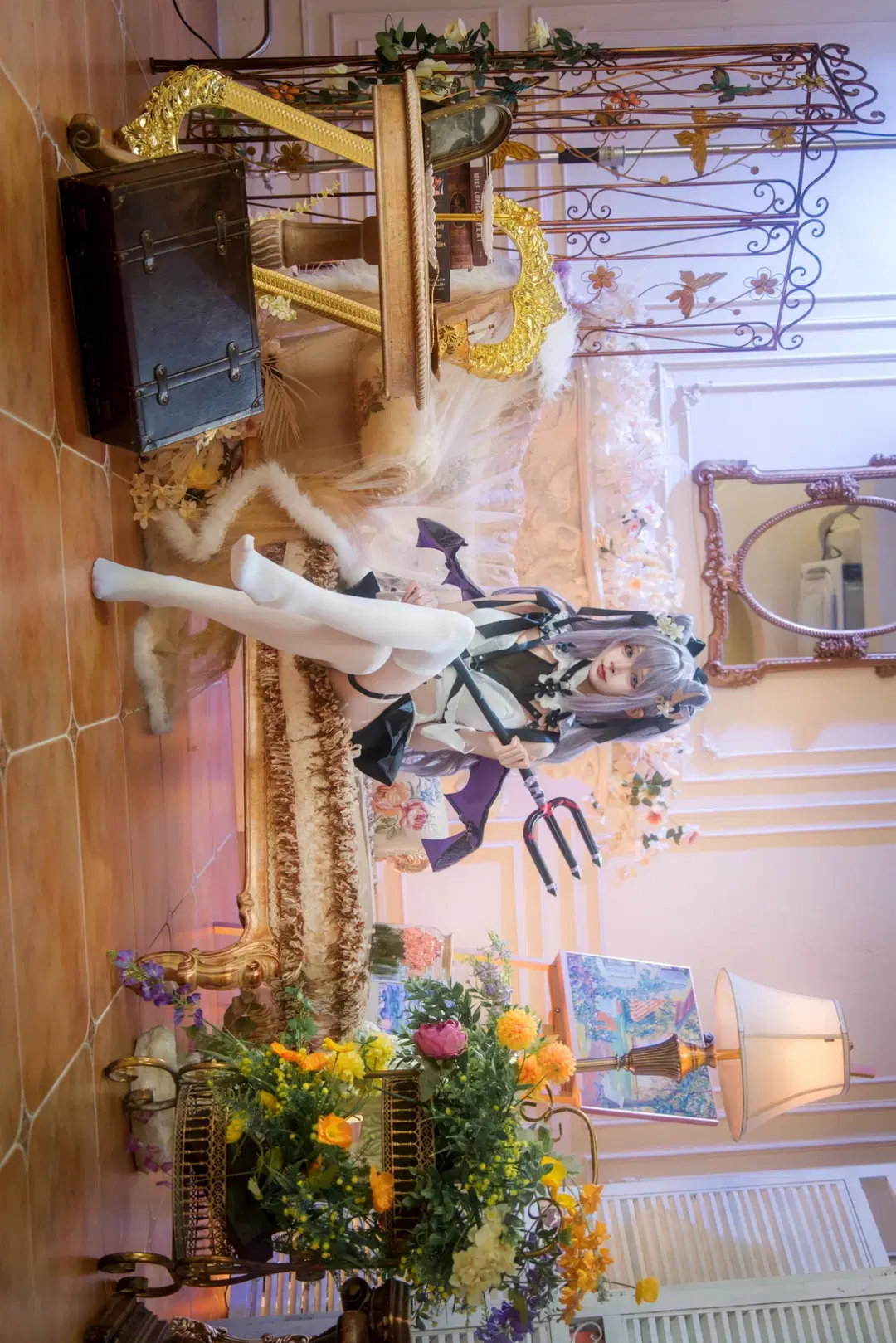 【Keqing cosplay】Genshin Impact Yuheng in Vintage Court Style: A Fantasy Combat Suit Exploration by 朝日六六花 - Image 4