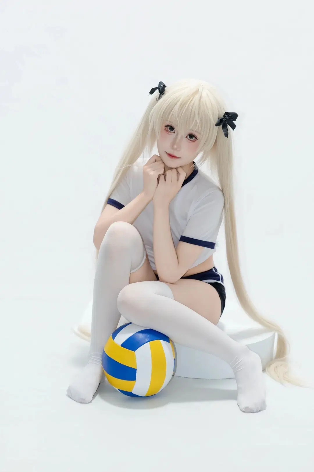 【春日野穹 コスプレ】白ホリのバレーボール体操服とツインテールの日常記録 - 白茶shirachi - 2枚目