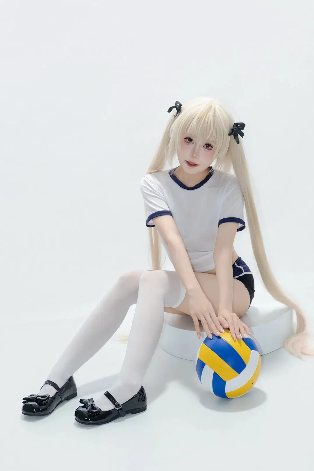 【春日野穹 コスプレ】白ホリのバレーボール体操服とツインテールの日常記録 - 白茶shirachi - 4枚目