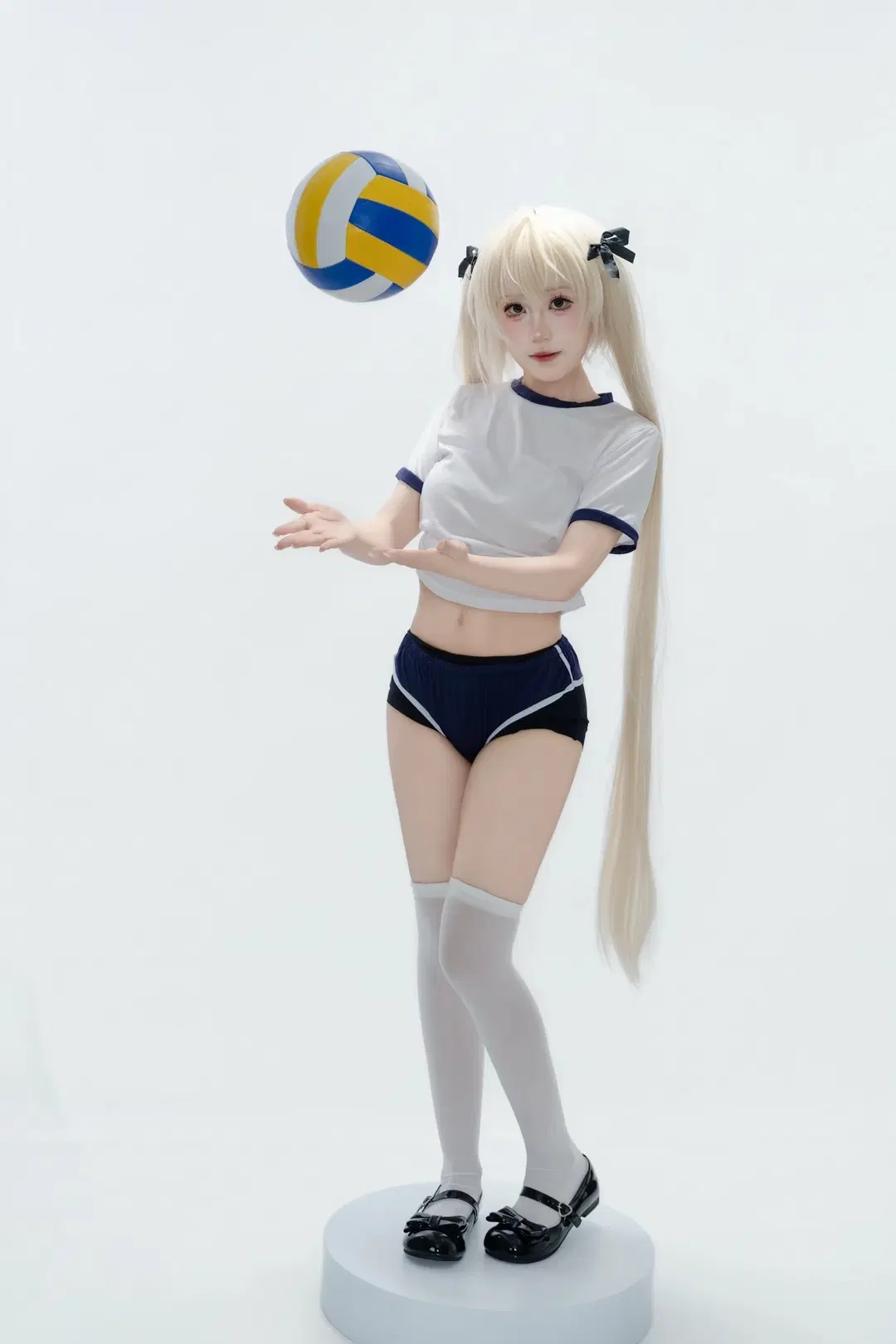 【春日野穹 コスプレ】白ホリのバレーボール体操服とツインテールの日常記録 - 白茶shirachi - 5枚目